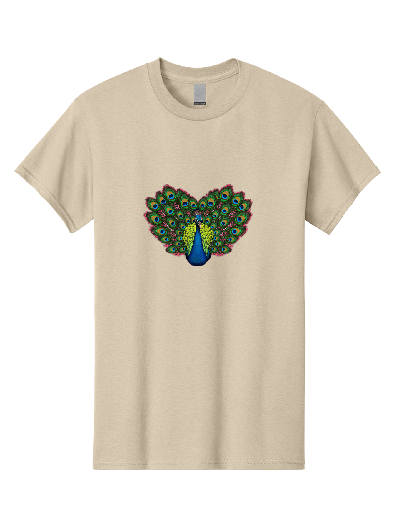 Peacock-21 Men'S Graphic Tee, 100% Cotton, Comfortable Casual Summer Wear, Machine Washable, Peacock Feather, Bird Plumage, Colorful Display, Vibrant Colors, Beautiful Bird, Eye-Catching Pattern, Stunning Feathers, Majestic Creature Bab083
