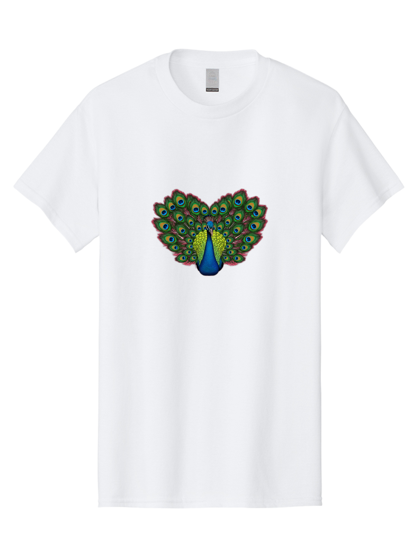 Peacock-21 Men'S Graphic Tee, 100% Cotton, Comfortable Casual Summer Wear, Machine Washable, Peacock Feather, Bird Plumage, Colorful Display, Vibrant Colors, Beautiful Bird, Eye-Catching Pattern, Stunning Feathers, Majestic Creature Bab083