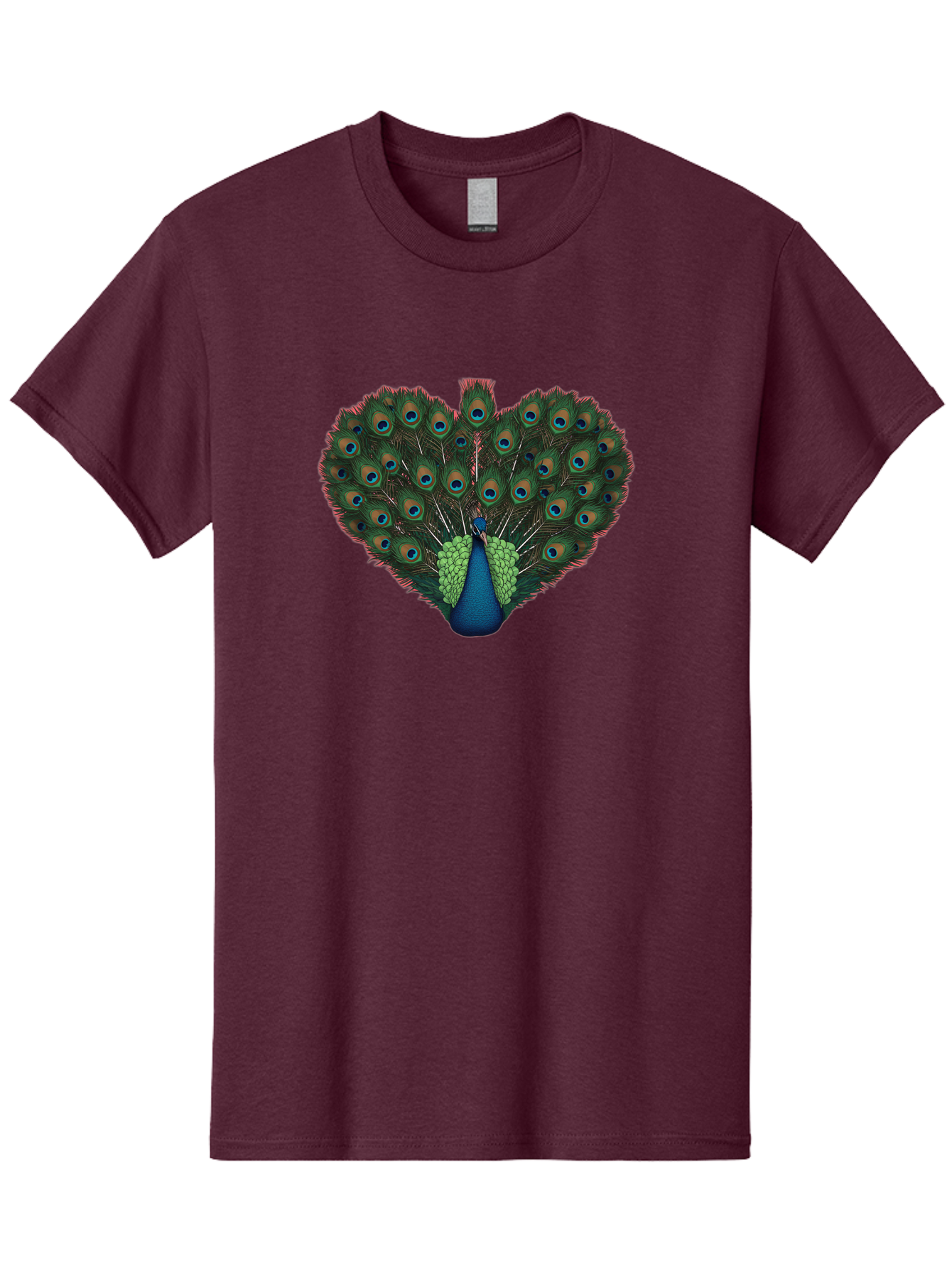 Peacock-26 Men'S Graphic Tee, 100% Cotton, Comfortable Casual Summer Wear, Machine Washable, Peacock Feather Display, Vibrant Plumage, Blue And Green Hues, Eye-Catching Pattern, Majestic Bird, Ornate Tail Feathers, Colorful Bird, Exotic Beauty Bab088