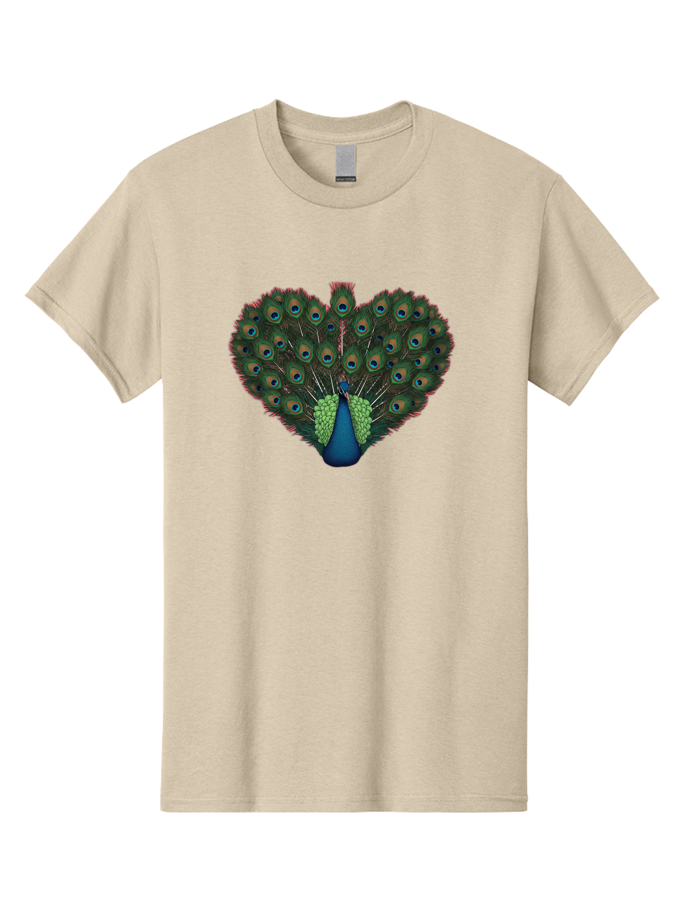 Peacock-26 Men'S Graphic Tee, 100% Cotton, Comfortable Casual Summer Wear, Machine Washable, Peacock Feather Display, Vibrant Plumage, Blue And Green Hues, Eye-Catching Pattern, Majestic Bird, Ornate Tail Feathers, Colorful Bird, Exotic Beauty Bab088