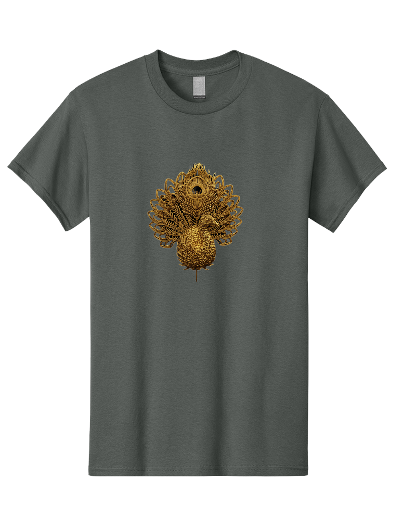 Peacock-34 Men'S Graphic Tee, 100% Cotton, Comfortable Casual Summer Wear, Machine Washable, Peacock Illustration, Wire Art, Detailed Peacock, Bird Silhouette, Ornate Design, Peacock Feathers, Artistic Peacock, Wildlife Art, Bab097
