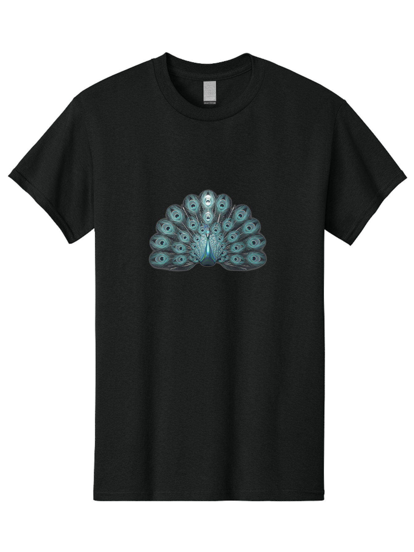 Peacock-6 Men'S Graphic Tee, 100% Cotton, Comfortable Casual Summer Wear, Machine Washable, Peacock, Blue Feathers, Eye Spots, Vibrant Colors, Majestic Bird, Feathered Creature, Ornate Plumage, Wildlife, Exotic Animal, Birdwatching, Bab100