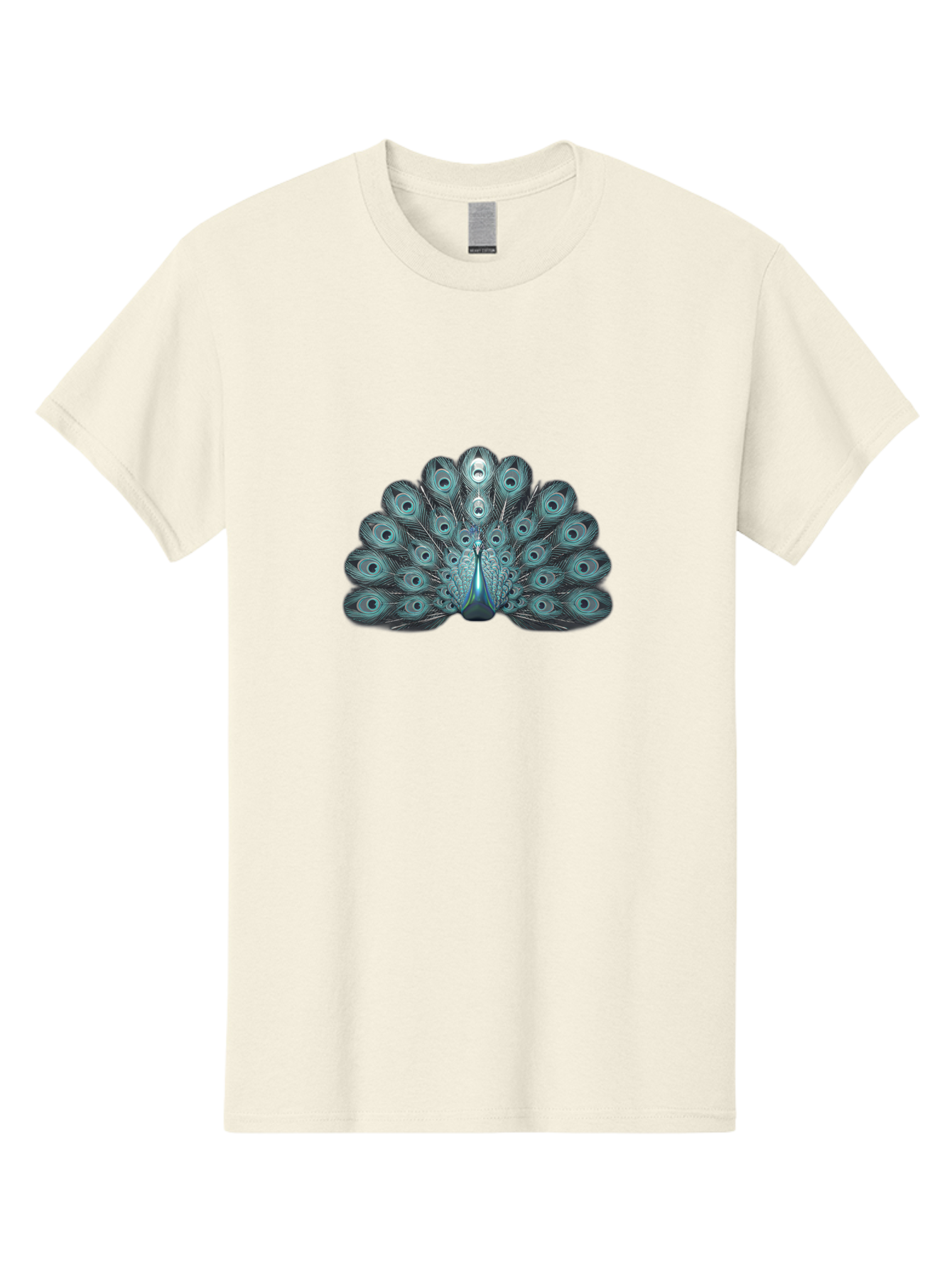 Peacock-6 Men'S Graphic Tee, 100% Cotton, Comfortable Casual Summer Wear, Machine Washable, Peacock, Blue Feathers, Eye Spots, Vibrant Colors, Majestic Bird, Feathered Creature, Ornate Plumage, Wildlife, Exotic Animal, Birdwatching, Bab100