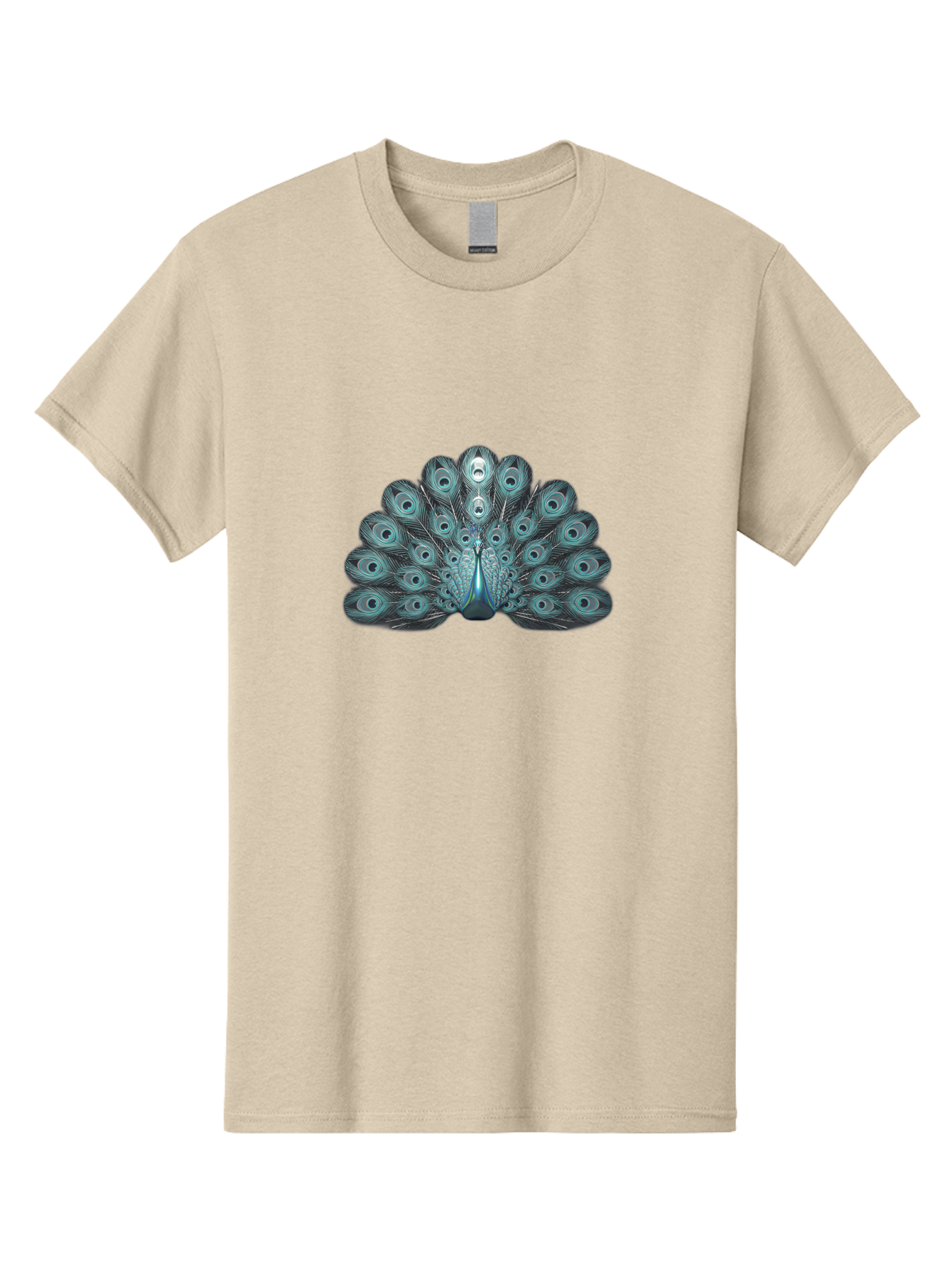 Peacock-6 Men'S Graphic Tee, 100% Cotton, Comfortable Casual Summer Wear, Machine Washable, Peacock, Blue Feathers, Eye Spots, Vibrant Colors, Majestic Bird, Feathered Creature, Ornate Plumage, Wildlife, Exotic Animal, Birdwatching, Bab100