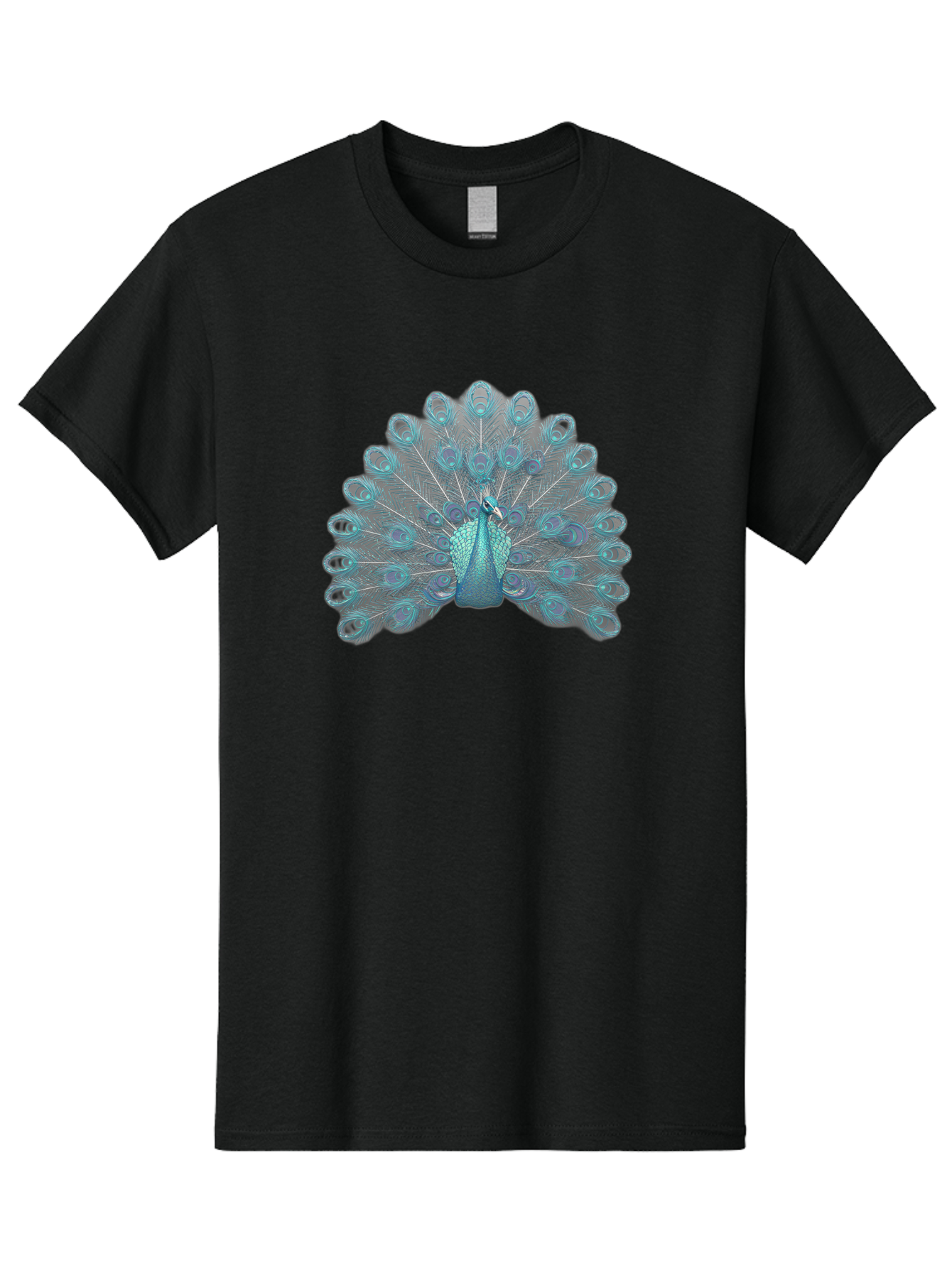 Peacock-8 Men'S Graphic Tee, 100% Cotton, Comfortable Casual Summer Wear, Machine Washable, Blue Peacock, Bird'S Plumage, Feathered Friend, Exotic Bird, Vibrant Colors, Eye-Catching Pattern, Wildlife Photography, Blue Feathers Bab102