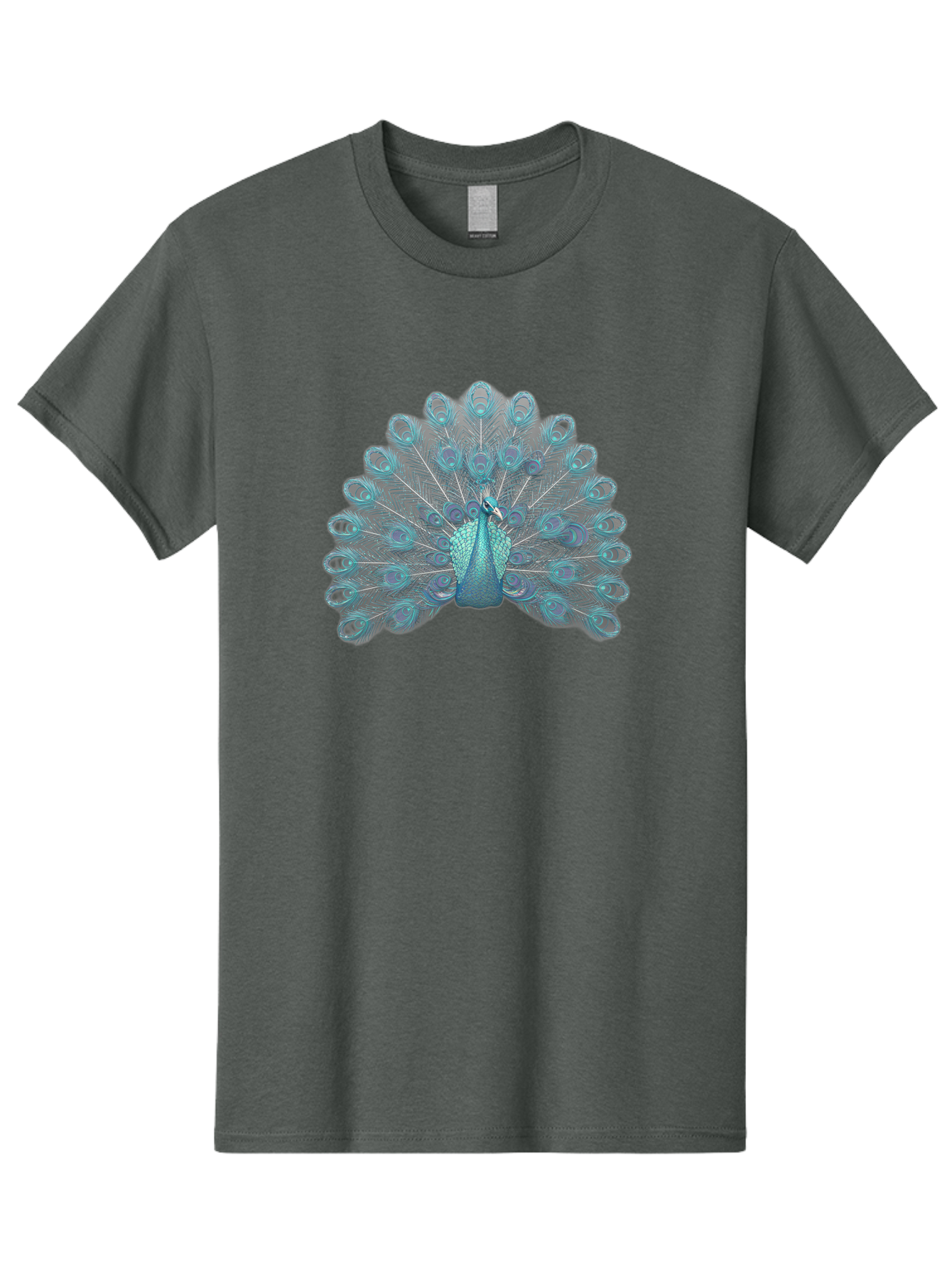 Peacock-8 Men'S Graphic Tee, 100% Cotton, Comfortable Casual Summer Wear, Machine Washable, Blue Peacock, Bird'S Plumage, Feathered Friend, Exotic Bird, Vibrant Colors, Eye-Catching Pattern, Wildlife Photography, Blue Feathers Bab102