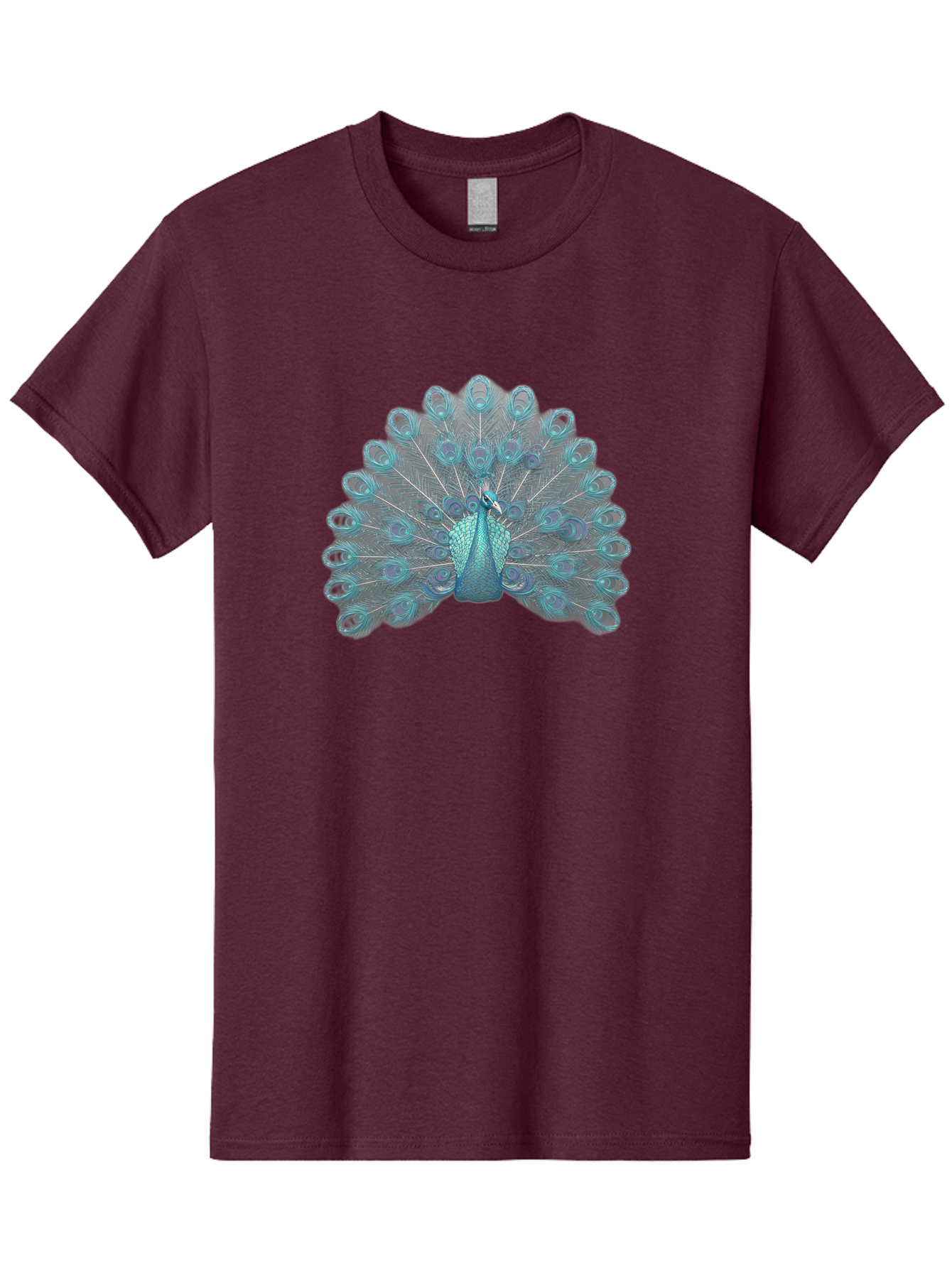 Peacock-8 Men'S Graphic Tee, 100% Cotton, Comfortable Casual Summer Wear, Machine Washable, Blue Peacock, Bird'S Plumage, Feathered Friend, Exotic Bird, Vibrant Colors, Eye-Catching Pattern, Wildlife Photography, Blue Feathers Bab102