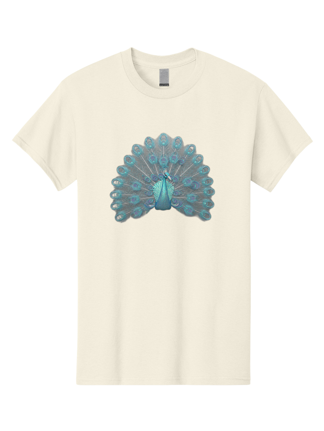 Peacock-8 Men'S Graphic Tee, 100% Cotton, Comfortable Casual Summer Wear, Machine Washable, Blue Peacock, Bird'S Plumage, Feathered Friend, Exotic Bird, Vibrant Colors, Eye-Catching Pattern, Wildlife Photography, Blue Feathers Bab102