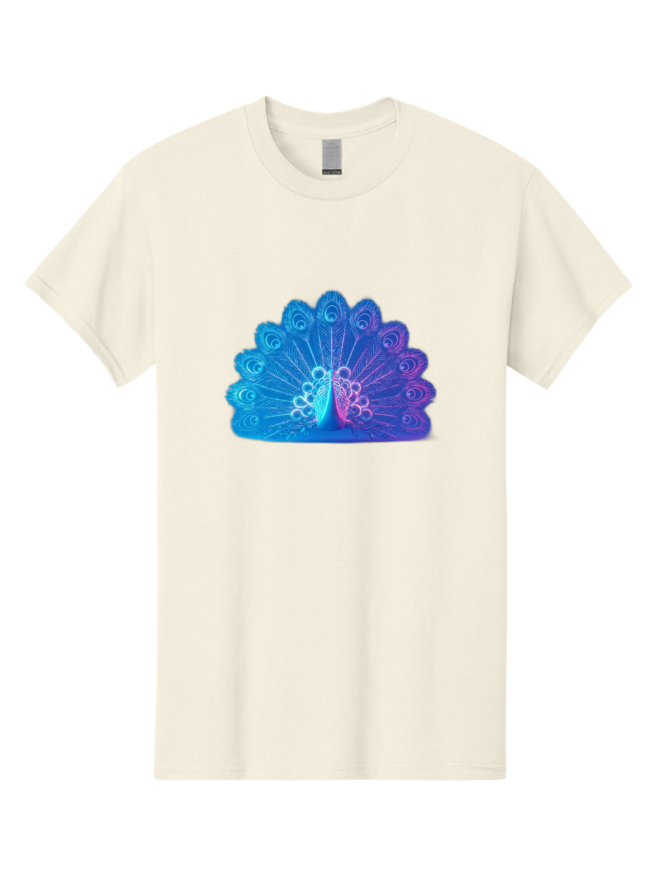 Peacock-Feathers-1 Men'S Graphic Tee, 100% Cotton, Comfortable Casual Summer Wear, Machine Washable, Peacock Feather, Vibrant Colors, Blue And Purple Hues, Intricate Details, Swirling Patterns, Majestic Display, Exotic Bird, Colorful Plumage, Bab120