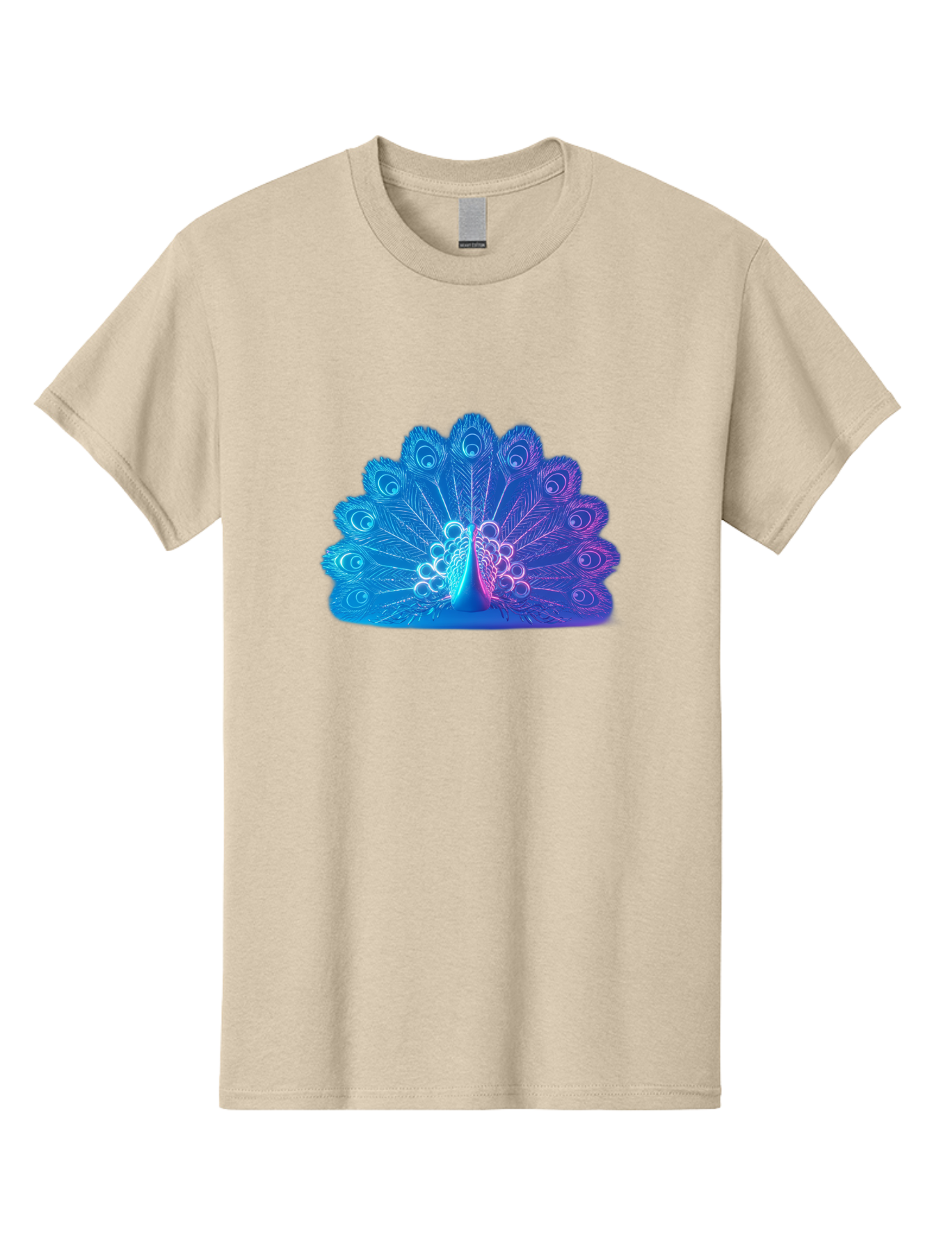Peacock-Feathers-1 Men'S Graphic Tee, 100% Cotton, Comfortable Casual Summer Wear, Machine Washable, Peacock Feather, Vibrant Colors, Blue And Purple Hues, Intricate Details, Swirling Patterns, Majestic Display, Exotic Bird, Colorful Plumage, Bab120