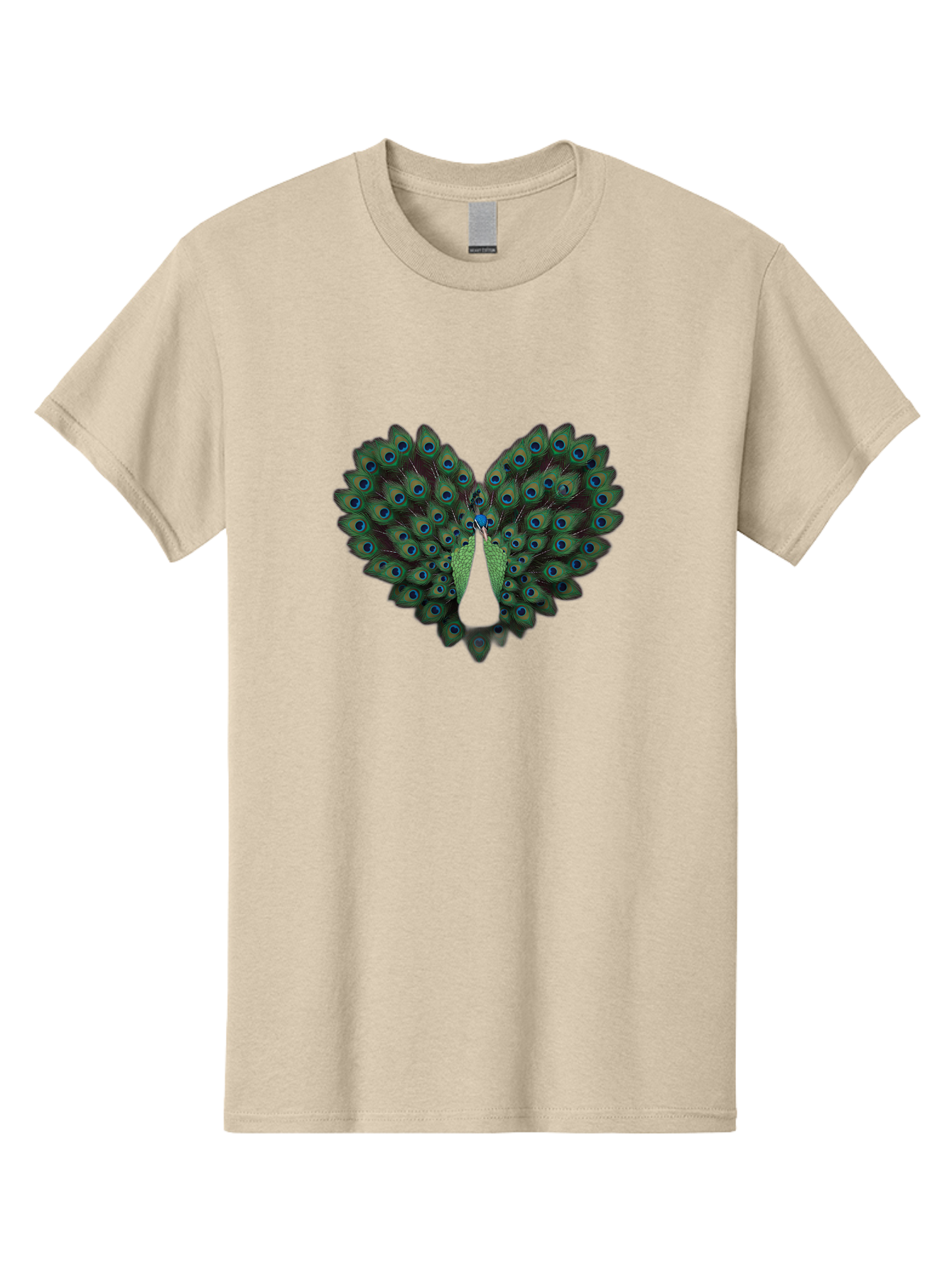 Peacock-Tail-Feathers-2 Men'S Graphic Tee, 100% Cotton, Comfortable Casual Summer Wear, Machine Washable, Peacock Tail Feathers, Vibrant Colors, Blue Eyespots, Green Plumage, Bird Display, Exotic Beauty, Wildlife Photography, Bab132