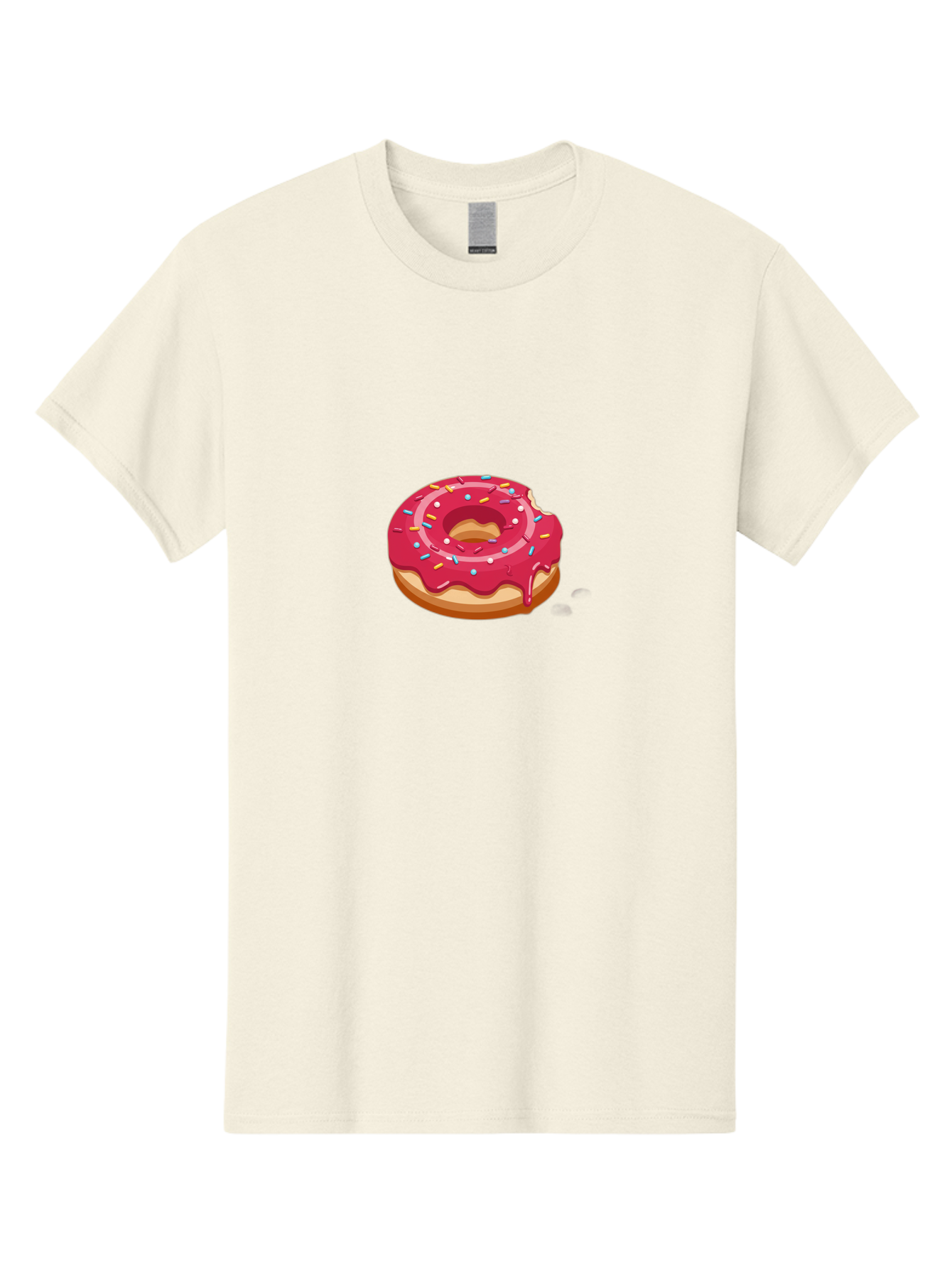 Pink-Donut-3 Men'S Graphic Tee, 100% Cotton, Comfortable Casual Summer Wear, Machine Washable, Donut With Pink Glaze, Sprinkles On Top, Colorful Treat, Sweet Dessert, Tasty Pastry, Vibrant Colors, Sweet Tooth, Donut Delight, Pink Frosting Bab150