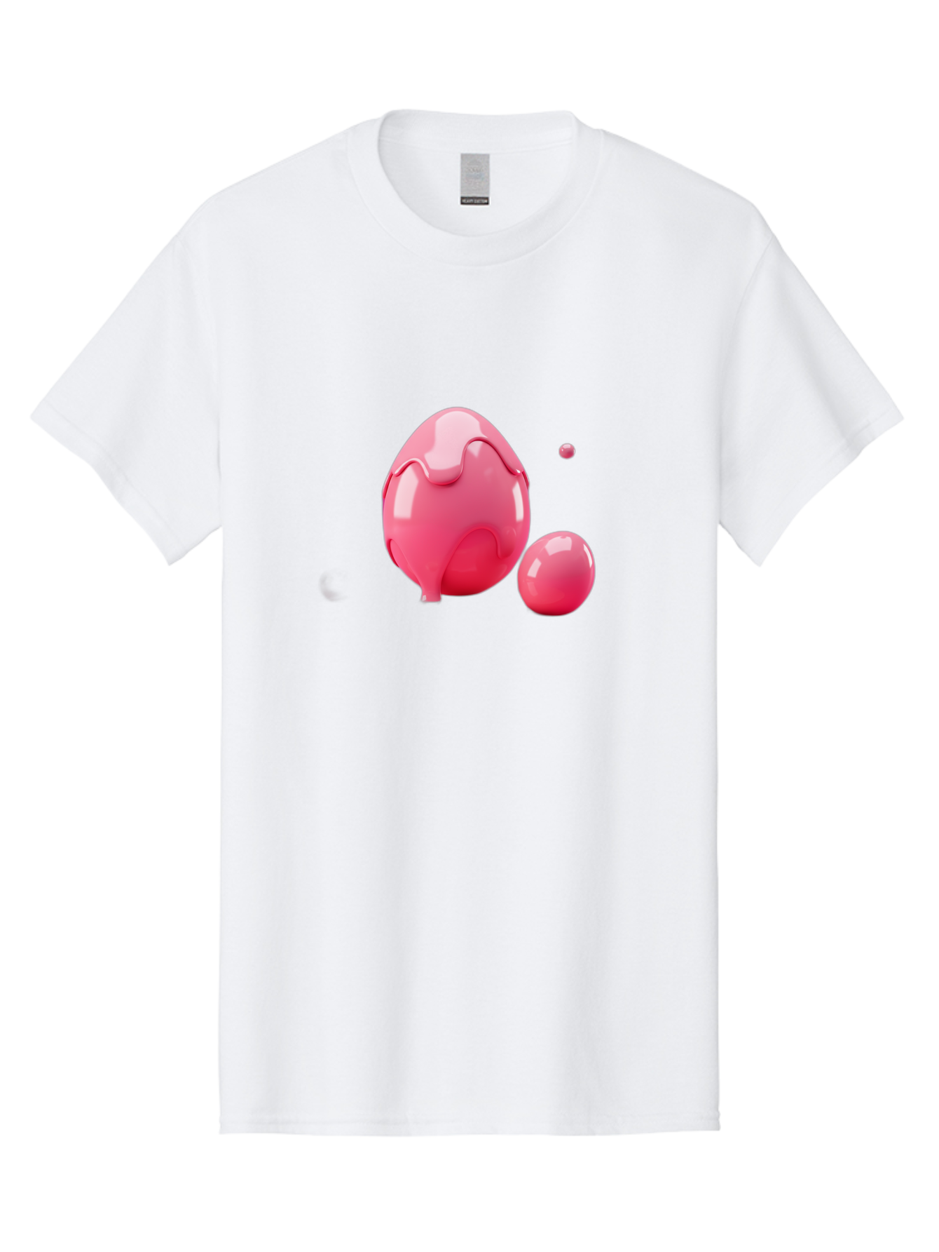 Pink-Liquid-Spheres Men'S Graphic Tee, 100% Cotton, Comfortable Casual Summer Wear, Machine Washable, Pink Liquid, 3D Render, Glossy Spheres, Abstract Shapes, Vibrant Colors, Digital Art, Modern Design, Fluid Forms Bab172
