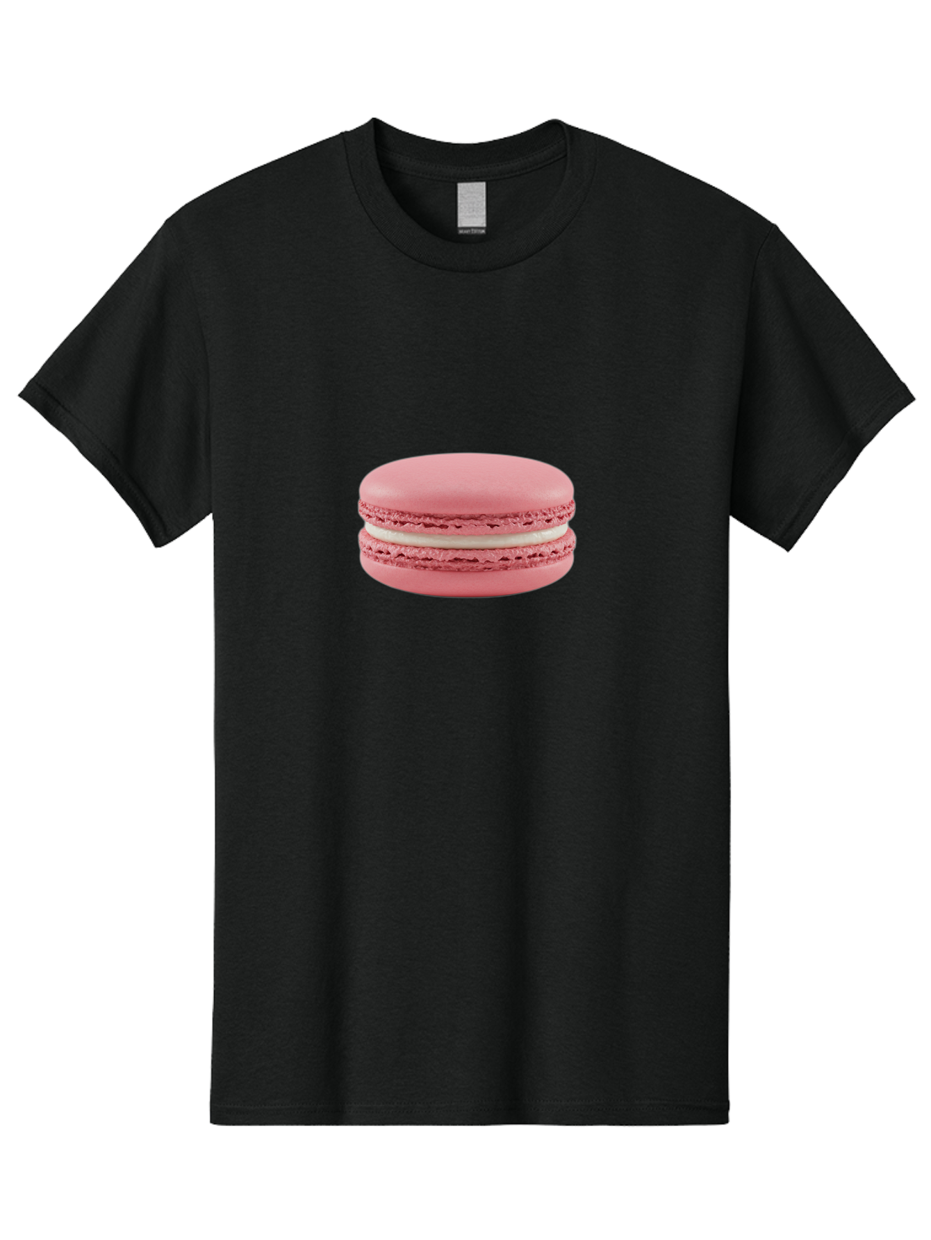 Pink-Macaron-3 Men'S Graphic Tee, 100% Cotton, Comfortable Casual Summer Wear, Machine Washable, Pink Macaron, French Dessert, White Filling, Sweet Treat, Bakery Delight, Gourmet Pastry, Delicate Texture, Pastel Colors Bab175