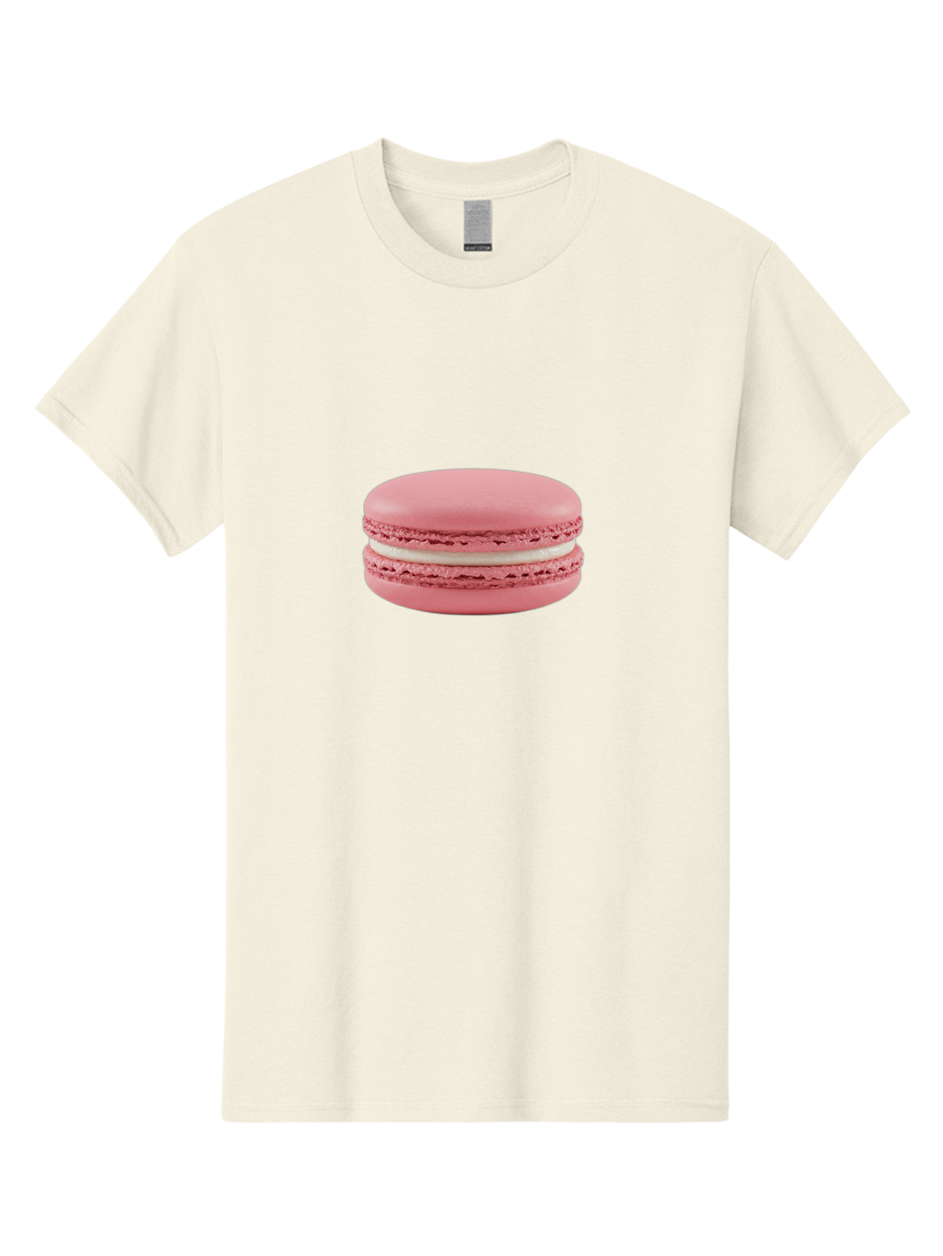 Pink-Macaron-3 Men'S Graphic Tee, 100% Cotton, Comfortable Casual Summer Wear, Machine Washable, Pink Macaron, French Dessert, White Filling, Sweet Treat, Bakery Delight, Gourmet Pastry, Delicate Texture, Pastel Colors Bab175