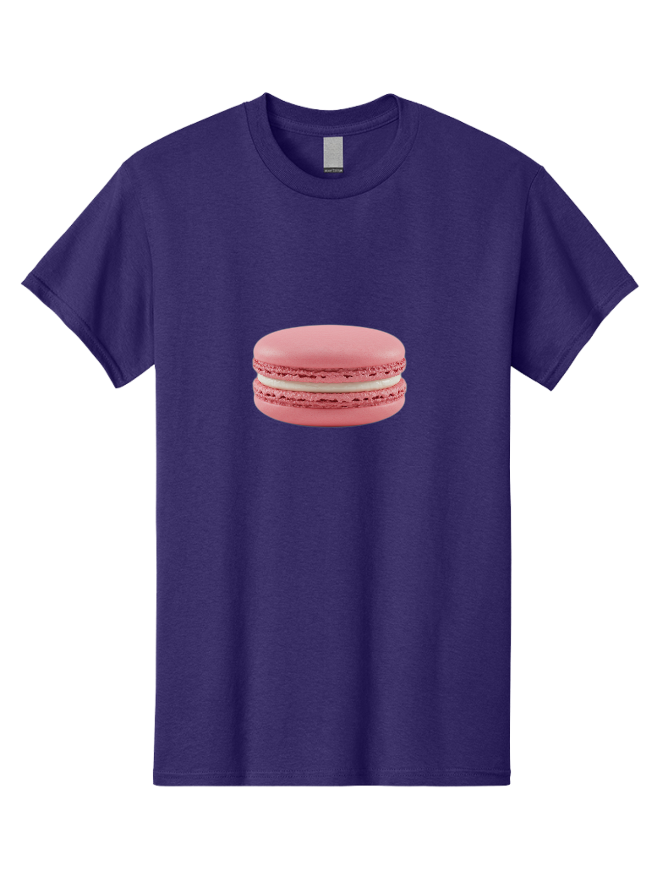 Pink-Macaron-3 Men'S Graphic Tee, 100% Cotton, Comfortable Casual Summer Wear, Machine Washable, Pink Macaron, French Dessert, White Filling, Sweet Treat, Bakery Delight, Gourmet Pastry, Delicate Texture, Pastel Colors Bab175