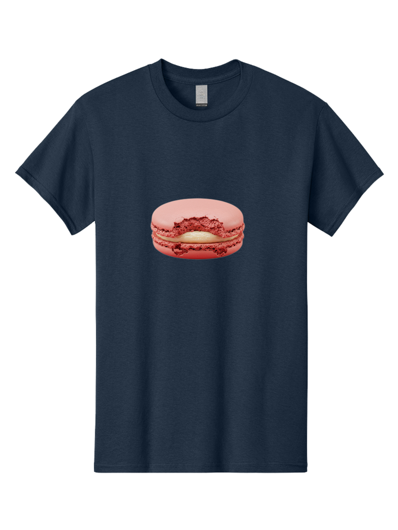 Pink-Macaron-4 Men'S Graphic Tee, 100% Cotton, Comfortable Casual Summer Wear, Machine Washable, Pink Macaron, French Dessert, Buttercream Filling, Sweet Treat, Delicate Meringue, Macarons, Dessert Lover, Chewy Texture, Sweet Indulgence Bab176