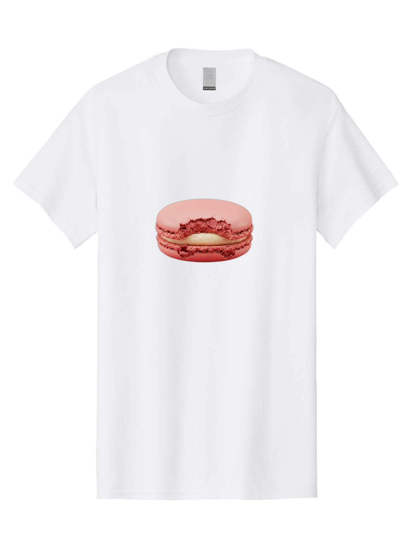 Pink-Macaron-4 Men'S Graphic Tee, 100% Cotton, Comfortable Casual Summer Wear, Machine Washable, Pink Macaron, French Dessert, Buttercream Filling, Sweet Treat, Delicate Meringue, Macarons, Dessert Lover, Chewy Texture, Sweet Indulgence Bab176