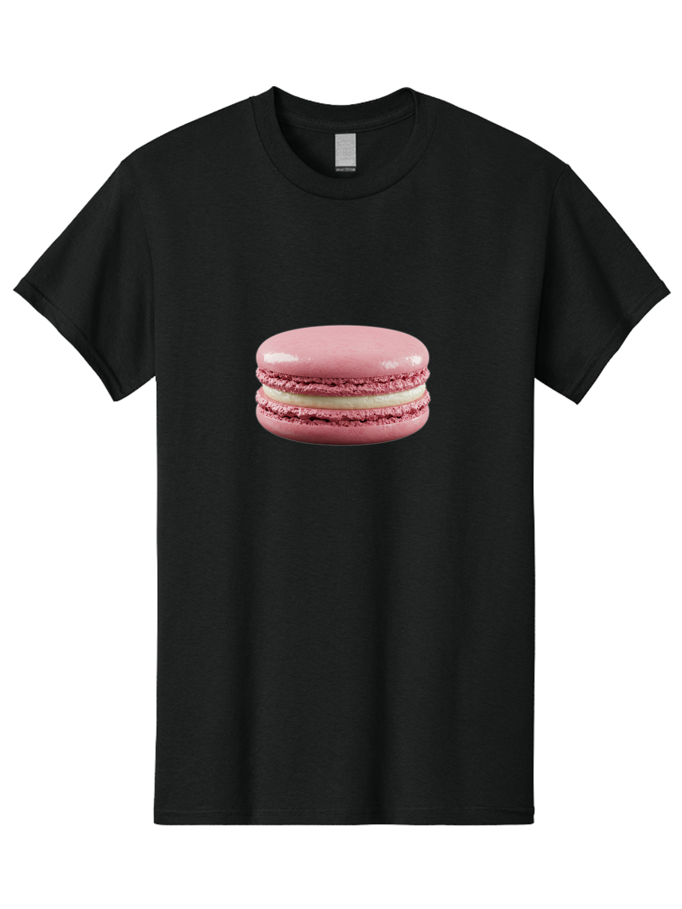 Pink-Macaron-5 Men'S Graphic Tee, 100% Cotton, Comfortable Casual Summer Wear, Machine Washable, Pink Macaron, French Dessert, Creamy Filling, Meringue-Based Cookie, Sweet Treat, Pastel Color, Delicate Texture, Gourmet Pastry Bab177