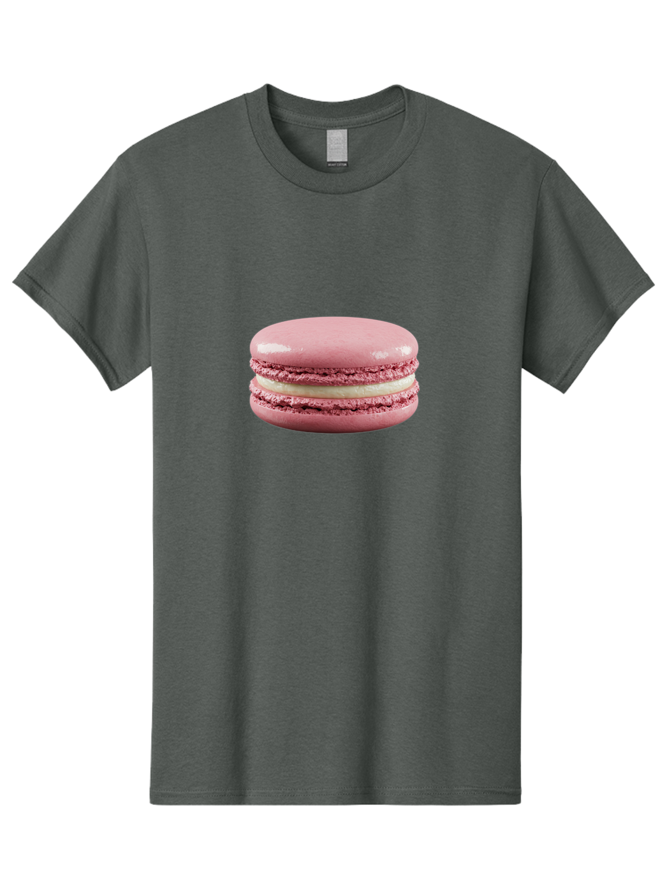 Pink-Macaron-5 Men'S Graphic Tee, 100% Cotton, Comfortable Casual Summer Wear, Machine Washable, Pink Macaron, French Dessert, Creamy Filling, Meringue-Based Cookie, Sweet Treat, Pastel Color, Delicate Texture, Gourmet Pastry Bab177