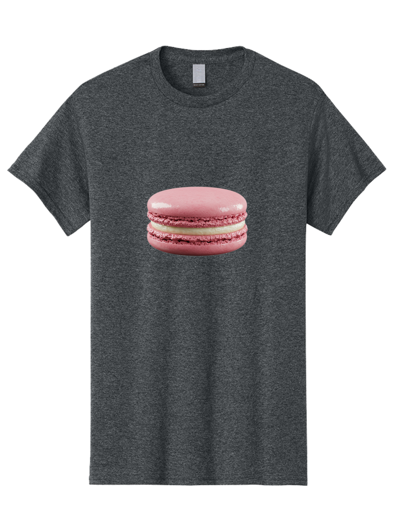 Pink-Macaron-5 Men'S Graphic Tee, 100% Cotton, Comfortable Casual Summer Wear, Machine Washable, Pink Macaron, French Dessert, Creamy Filling, Meringue-Based Cookie, Sweet Treat, Pastel Color, Delicate Texture, Gourmet Pastry Bab177