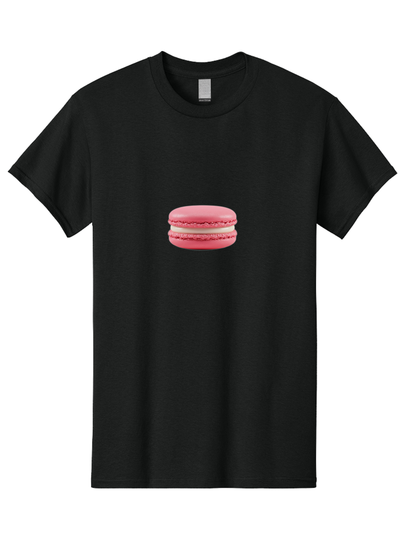 Pink-Macaron-6 Men'S Graphic Tee, 100% Cotton, Comfortable Casual Summer Wear, Machine Washable, Pink Macaron, White Filling, French Dessert, Sweet Treat, Delicate Meringue, Bakery Delight, Gourmet Pastry Bab178