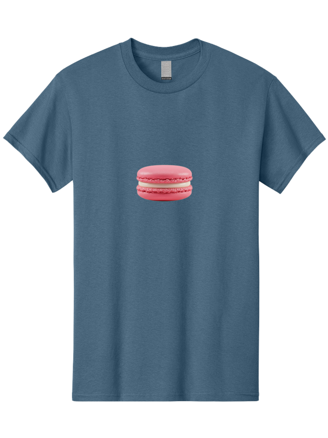 Pink-Macaron-6 Men'S Graphic Tee, 100% Cotton, Comfortable Casual Summer Wear, Machine Washable, Pink Macaron, White Filling, French Dessert, Sweet Treat, Delicate Meringue, Bakery Delight, Gourmet Pastry Bab178