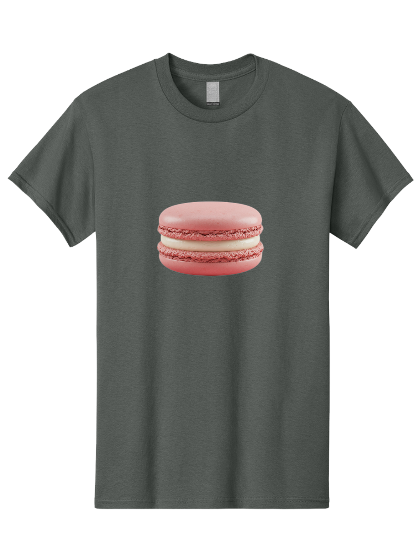 Pink-Macaron-7 Men'S Graphic Tee, 100% Cotton, Comfortable Casual Summer Wear, Machine Washable, Delicious Dessert, Sweet Treat, Pink Macaron, Creamy Filling, White Buttercream, French Pastry, Bakery Delight, Gourmet Dessert Bab179