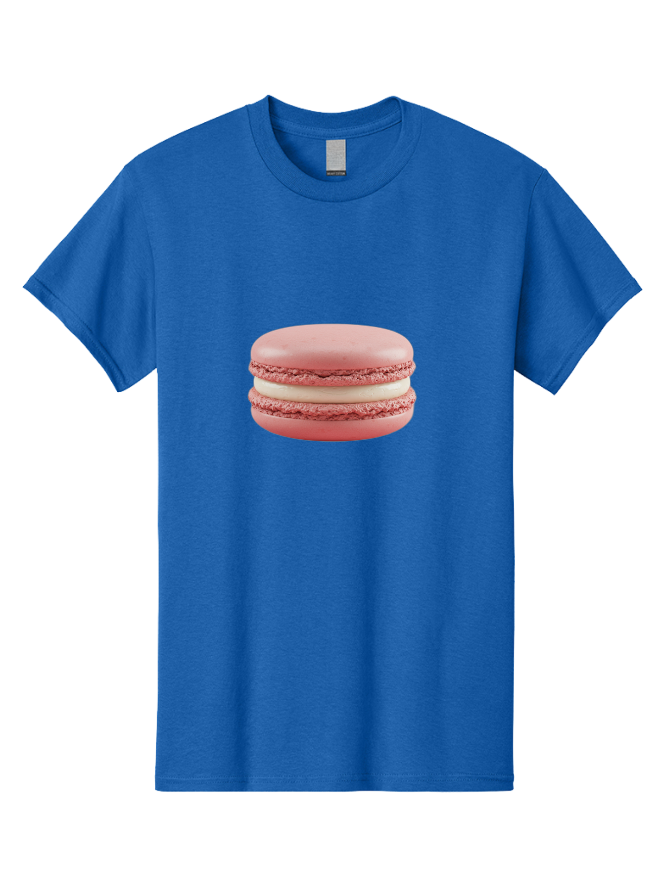 Pink-Macaron-7 Men'S Graphic Tee, 100% Cotton, Comfortable Casual Summer Wear, Machine Washable, Delicious Dessert, Sweet Treat, Pink Macaron, Creamy Filling, White Buttercream, French Pastry, Bakery Delight, Gourmet Dessert Bab179
