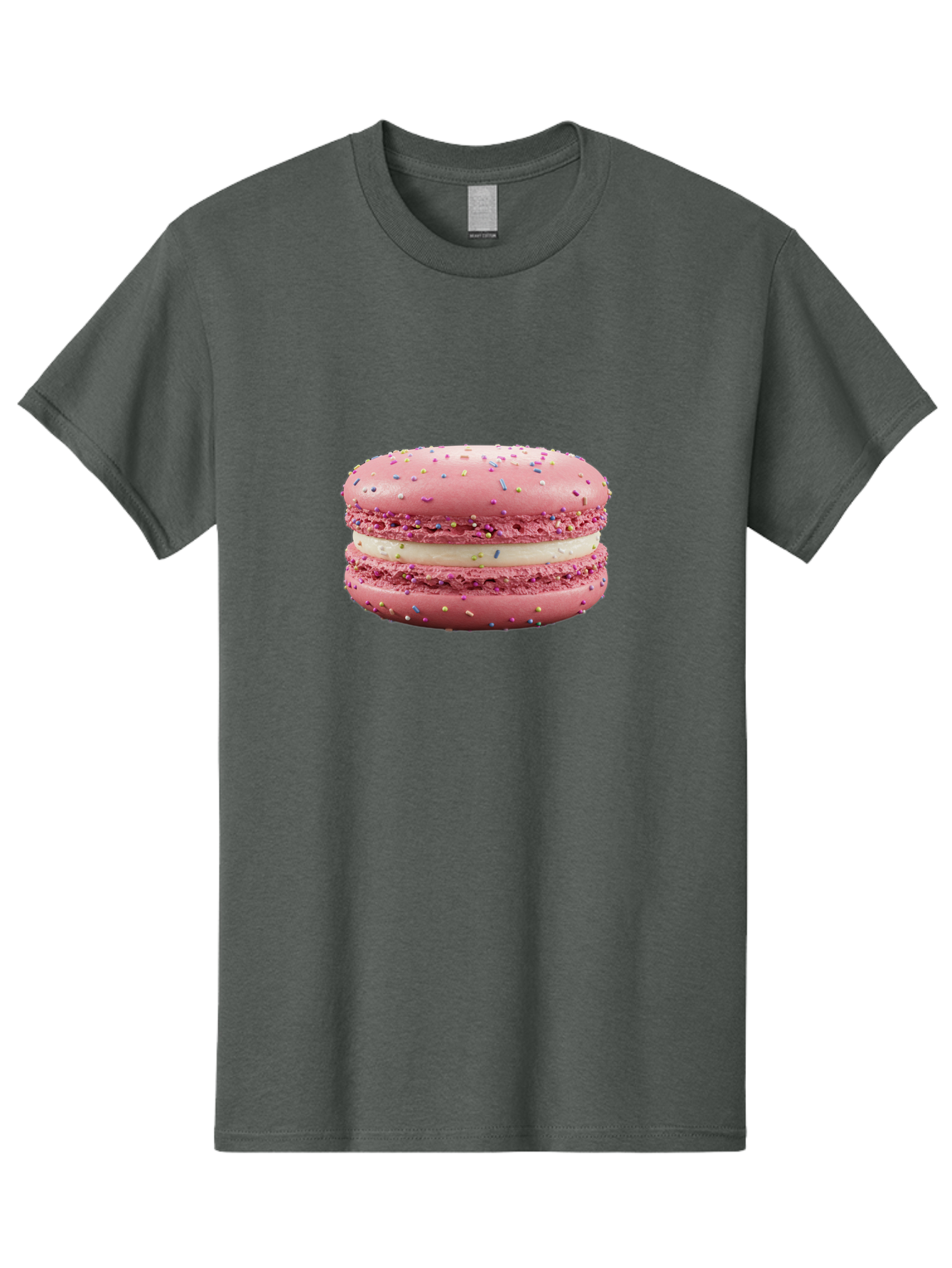 Pink-Macaron-8 Men'S Graphic Tee, 100% Cotton, Comfortable Casual Summer Wear, Machine Washable, Pink Macaron, French Dessert, Sweet Treats, Colorful Sprinkles, Creamy Filling, Pastel Colors, Delicious Pastry, Baked Goods, Dessert Lover Bab180