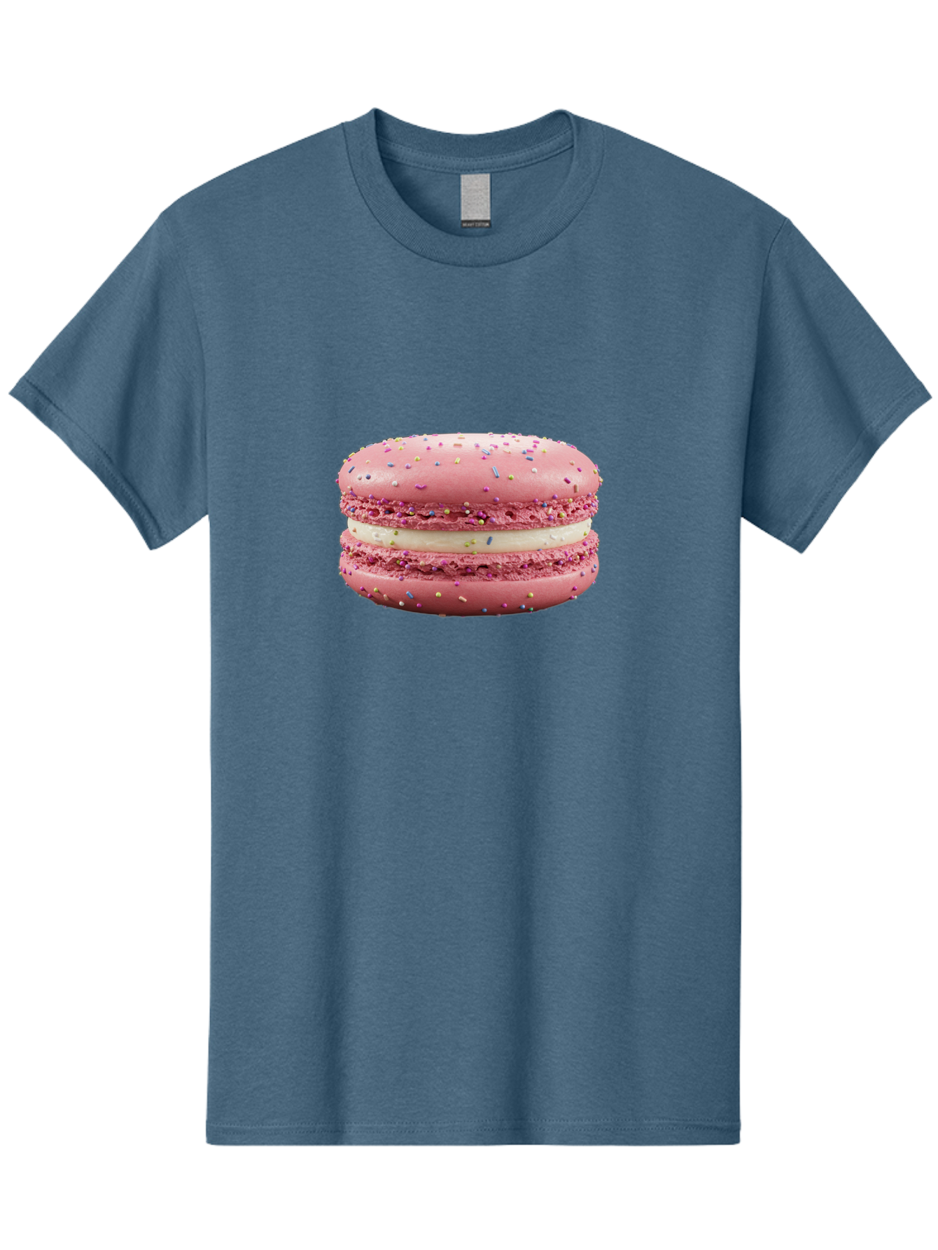 Pink-Macaron-8 Men'S Graphic Tee, 100% Cotton, Comfortable Casual Summer Wear, Machine Washable, Pink Macaron, French Dessert, Sweet Treats, Colorful Sprinkles, Creamy Filling, Pastel Colors, Delicious Pastry, Baked Goods, Dessert Lover Bab180