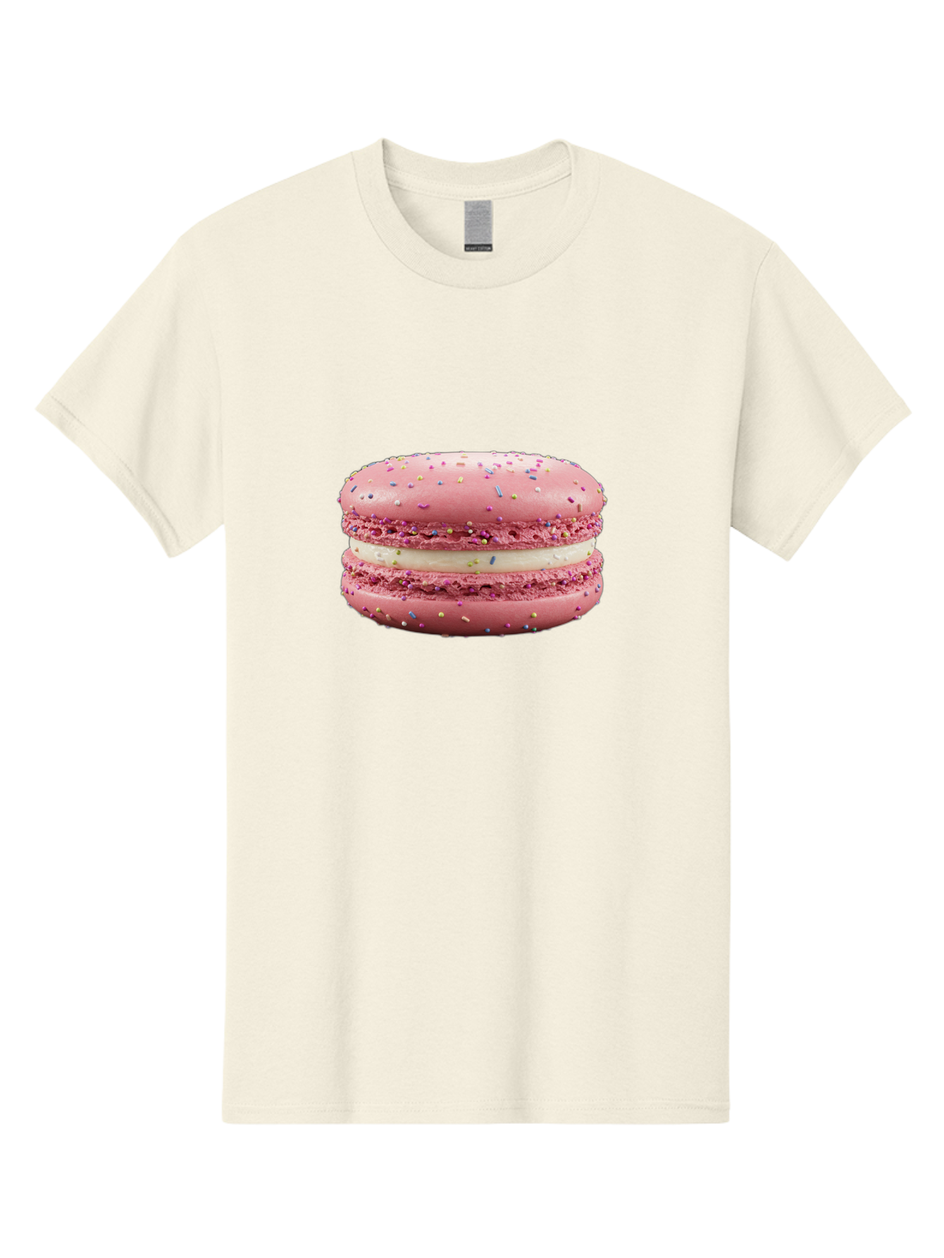 Pink-Macaron-8 Men'S Graphic Tee, 100% Cotton, Comfortable Casual Summer Wear, Machine Washable, Pink Macaron, French Dessert, Sweet Treats, Colorful Sprinkles, Creamy Filling, Pastel Colors, Delicious Pastry, Baked Goods, Dessert Lover Bab180