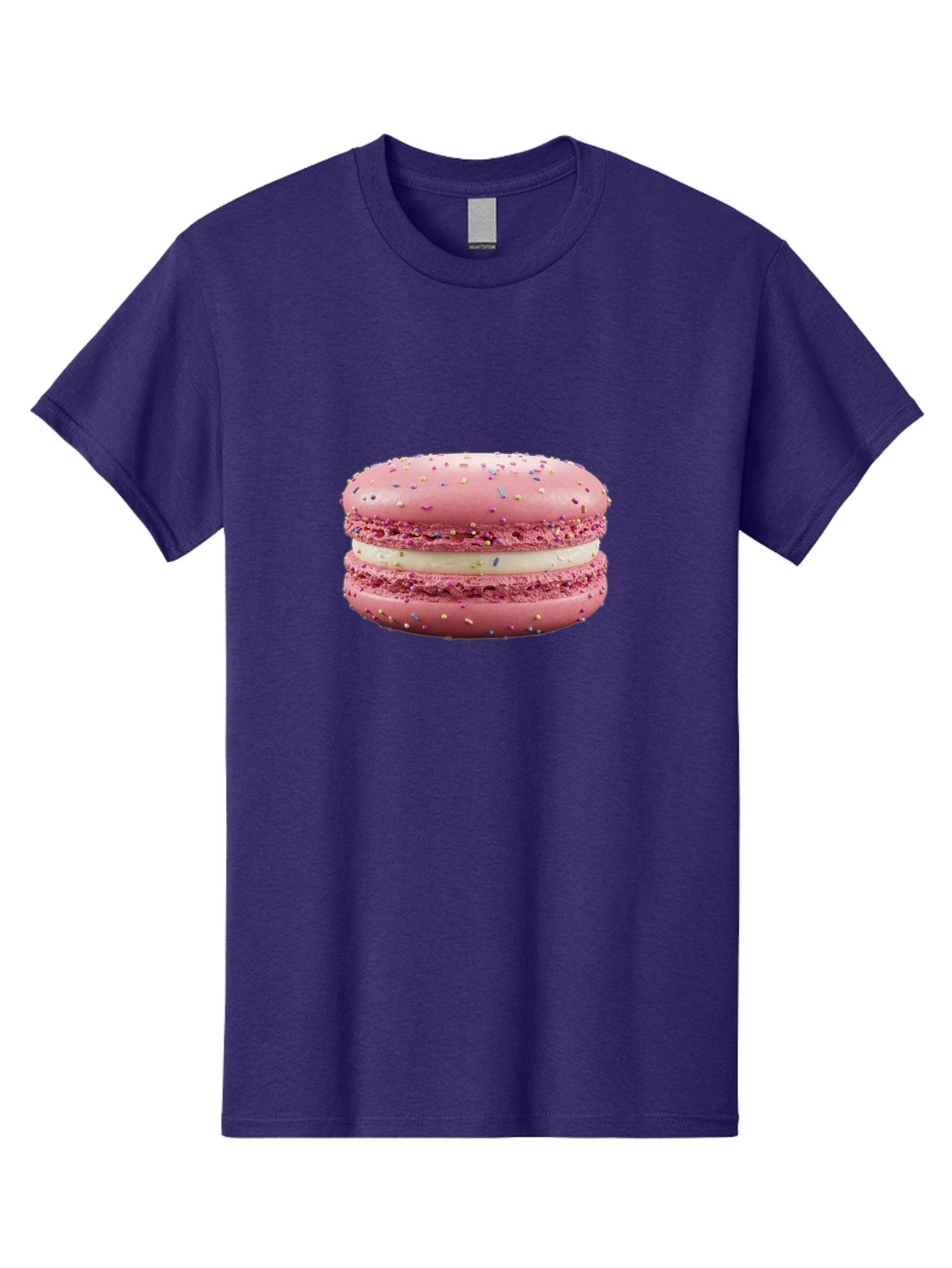 Pink-Macaron-8 Men'S Graphic Tee, 100% Cotton, Comfortable Casual Summer Wear, Machine Washable, Pink Macaron, French Dessert, Sweet Treats, Colorful Sprinkles, Creamy Filling, Pastel Colors, Delicious Pastry, Baked Goods, Dessert Lover Bab180