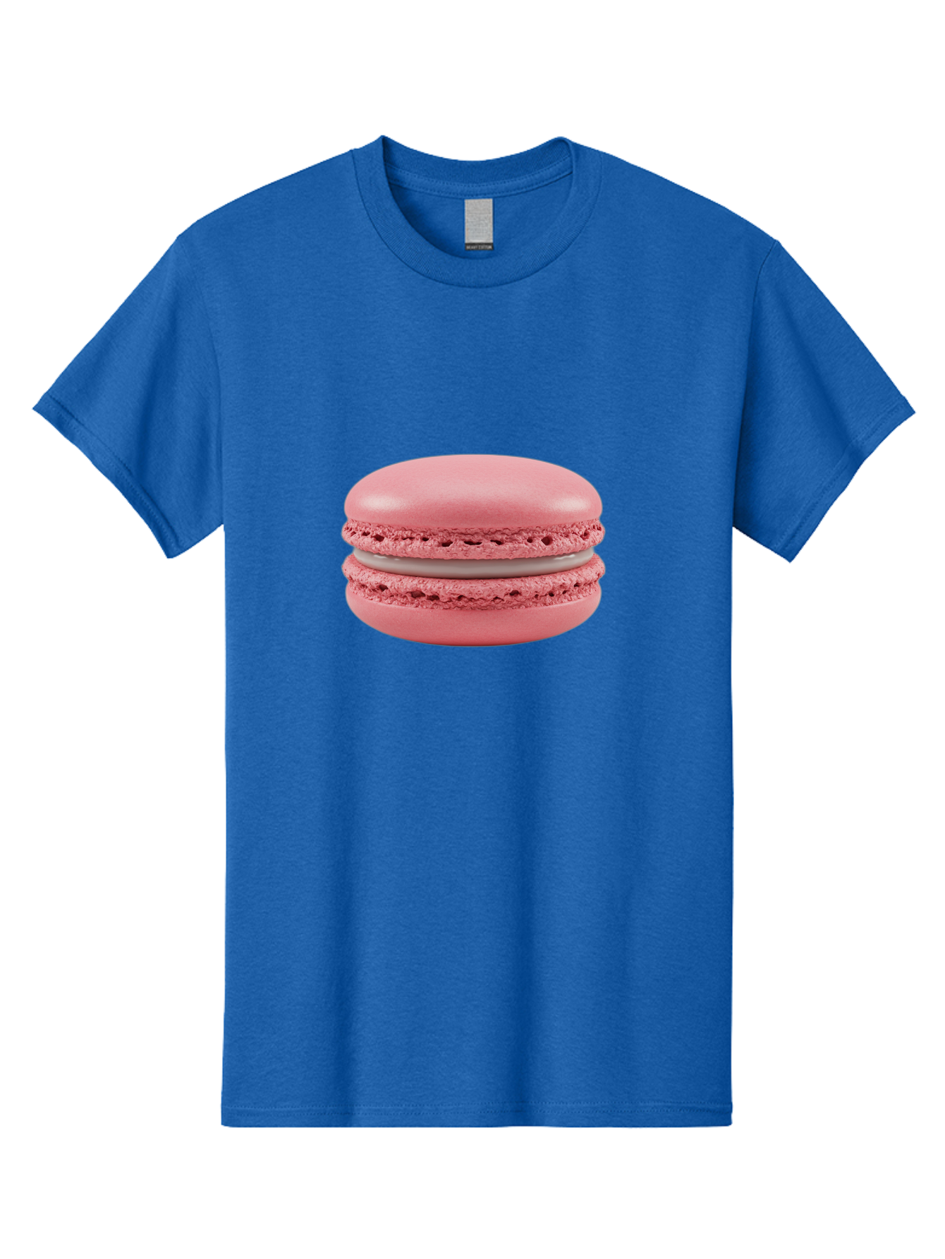 Pink-Macaron Men'S Graphic Tee, 100% Cotton, Comfortable Casual Summer Wear, Machine Washable, Pink Macaron, French Dessert, Meringue-Based Cookie, Creamy Filling, Sweet Treat, Delicate Texture, Pastel Colors, Bakery Delight Bab183