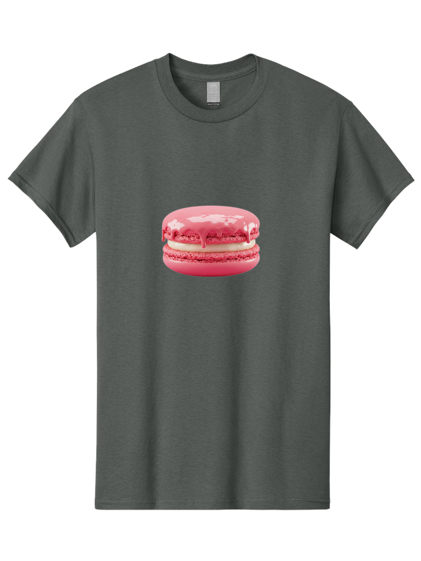 Pink-Macaroon Men'S Graphic Tee, 100% Cotton, Comfortable Casual Summer Wear, Machine Washable, Pink Macaron, French Dessert, Creamy Filling, Sweet Treat, Pink Icing, Delicate Pastry, Dessert Lover, Bakery Item, Sweet Tooth Bab189