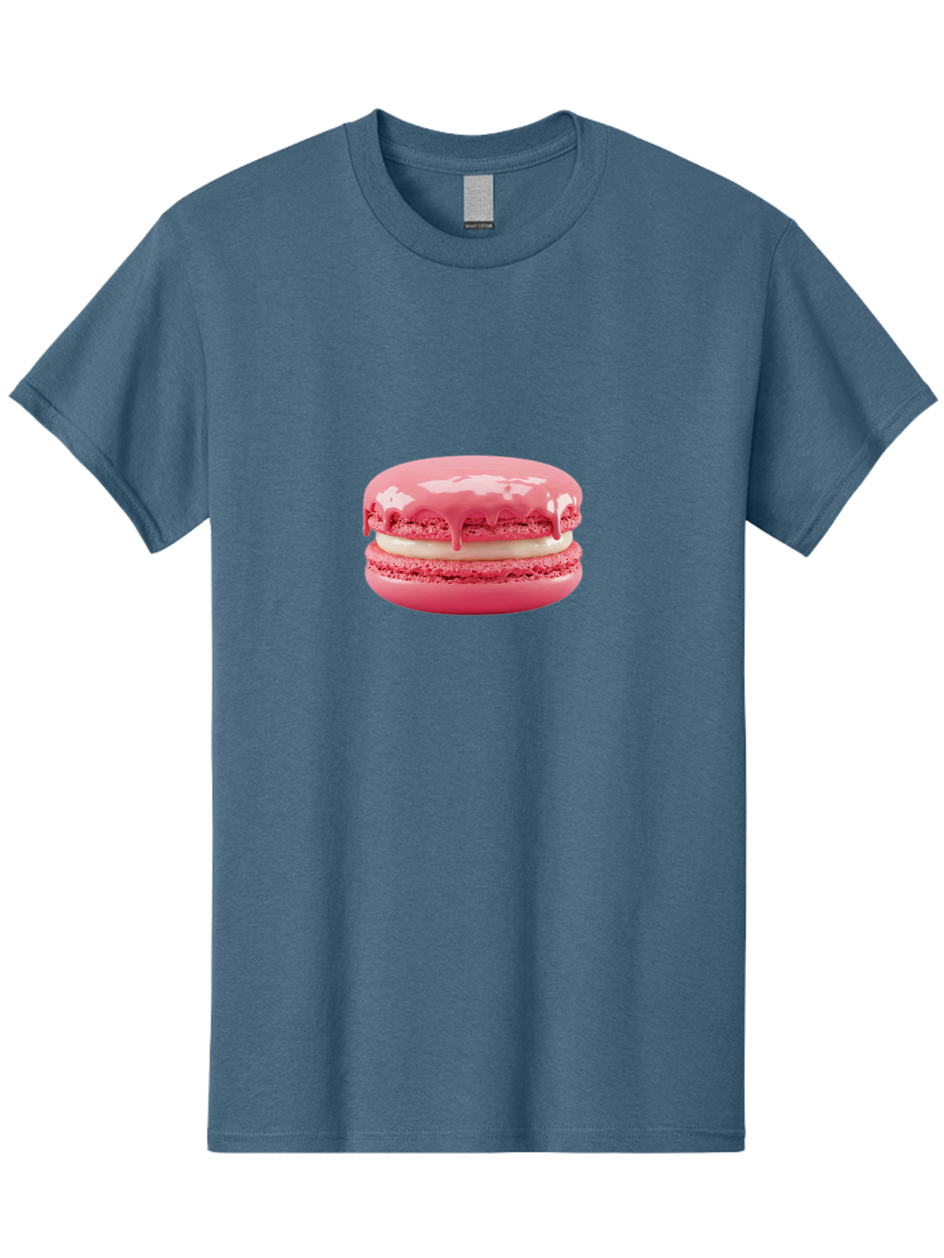 Pink-Macaroon Men'S Graphic Tee, 100% Cotton, Comfortable Casual Summer Wear, Machine Washable, Pink Macaron, French Dessert, Creamy Filling, Sweet Treat, Pink Icing, Delicate Pastry, Dessert Lover, Bakery Item, Sweet Tooth Bab189