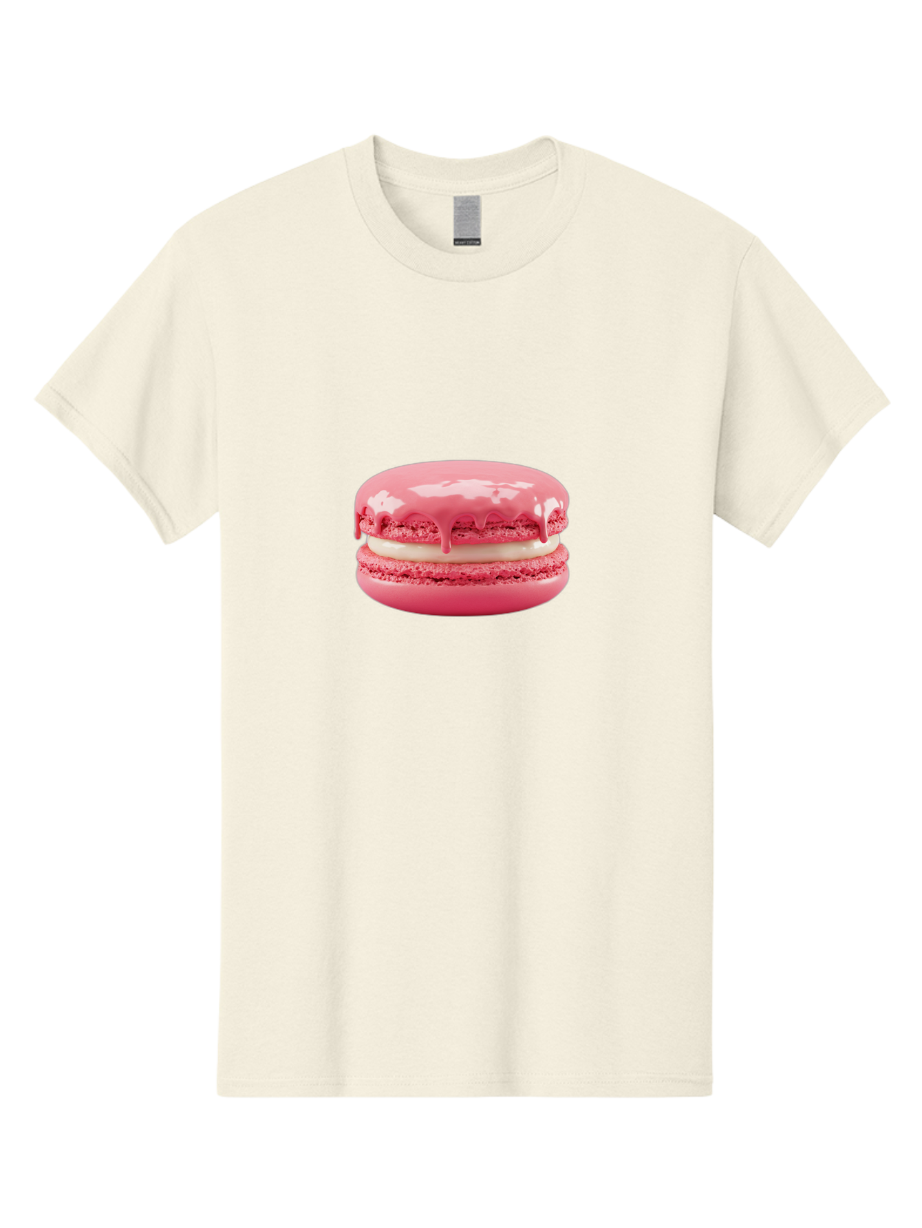 Pink-Macaroon Men'S Graphic Tee, 100% Cotton, Comfortable Casual Summer Wear, Machine Washable, Pink Macaron, French Dessert, Creamy Filling, Sweet Treat, Pink Icing, Delicate Pastry, Dessert Lover, Bakery Item, Sweet Tooth Bab189