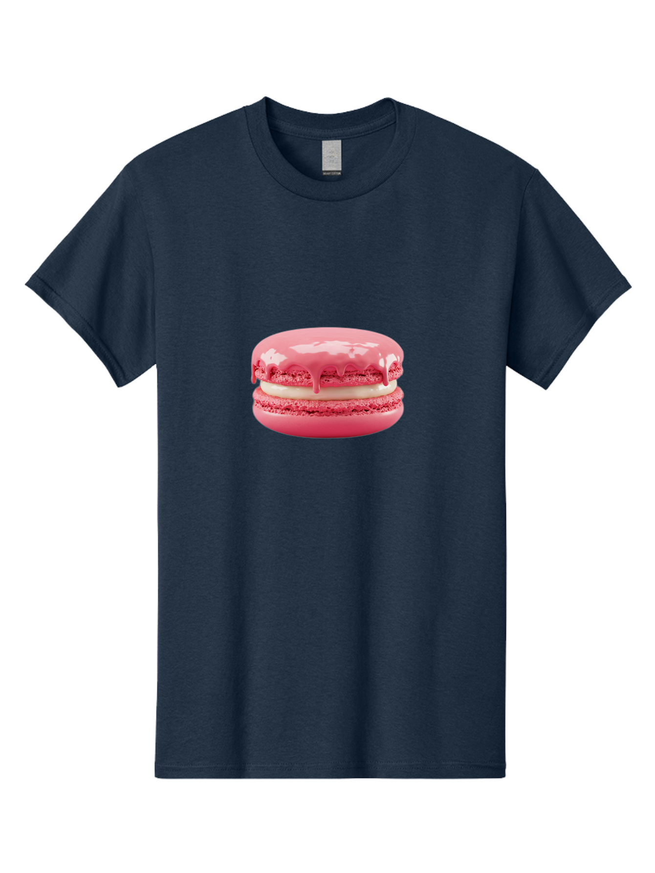 Pink-Macaroon Men'S Graphic Tee, 100% Cotton, Comfortable Casual Summer Wear, Machine Washable, Pink Macaron, French Dessert, Creamy Filling, Sweet Treat, Pink Icing, Delicate Pastry, Dessert Lover, Bakery Item, Sweet Tooth Bab189
