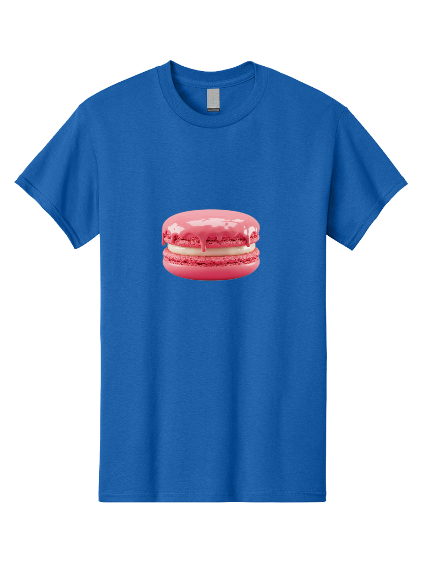 Pink-Macaroon Men'S Graphic Tee, 100% Cotton, Comfortable Casual Summer Wear, Machine Washable, Pink Macaron, French Dessert, Creamy Filling, Sweet Treat, Pink Icing, Delicate Pastry, Dessert Lover, Bakery Item, Sweet Tooth Bab189