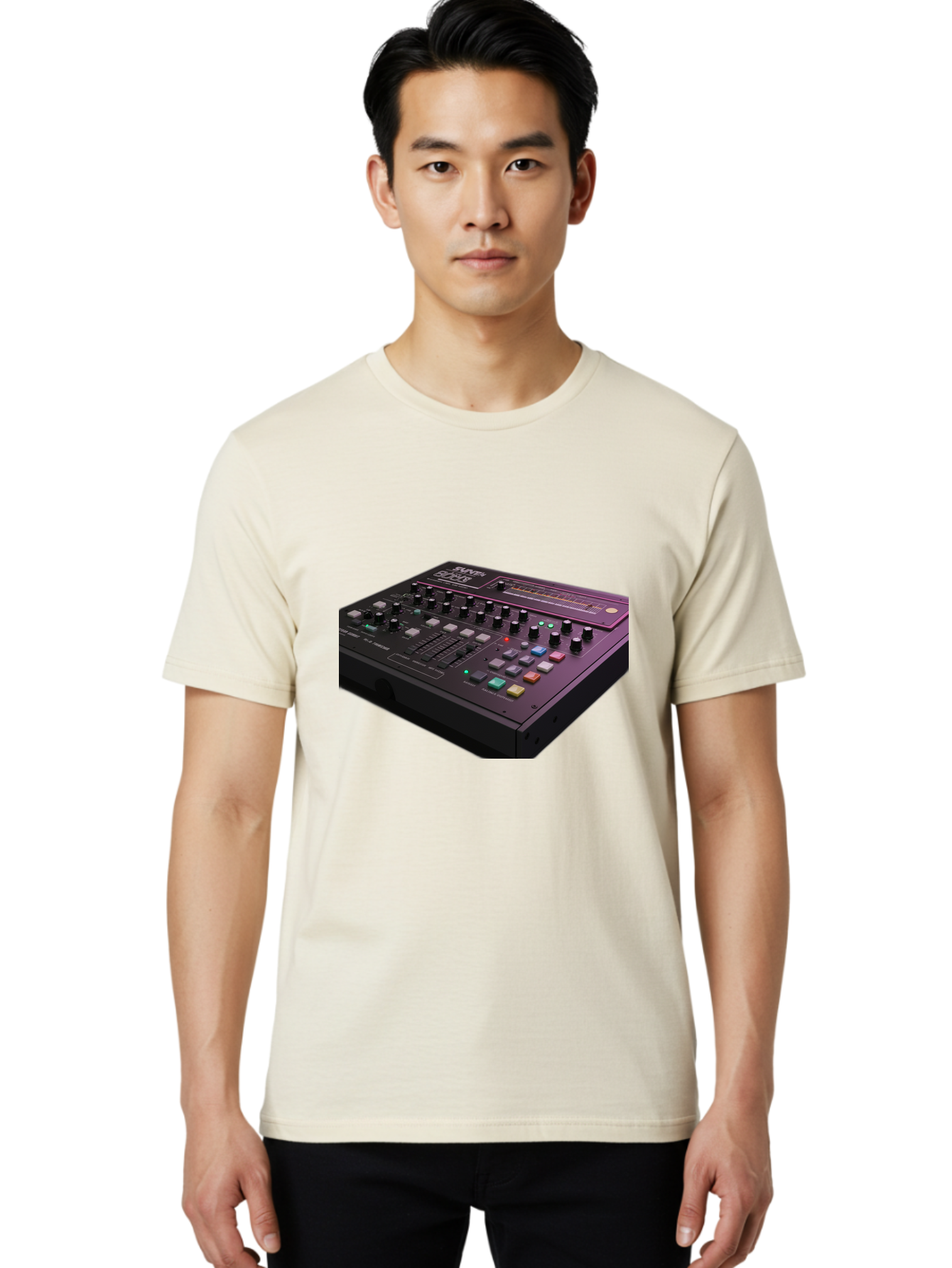 Pioneer-Dj-Ddj-400 Men'S Graphic Tee, 100% Cotton, Comfortable Casual Summer Wear, Machine Washable, Synthesizer, Audio Equipment, Music Production, Sound Design, Electronic Music, Knob Controls, Button Controls, Music Software, Bab195