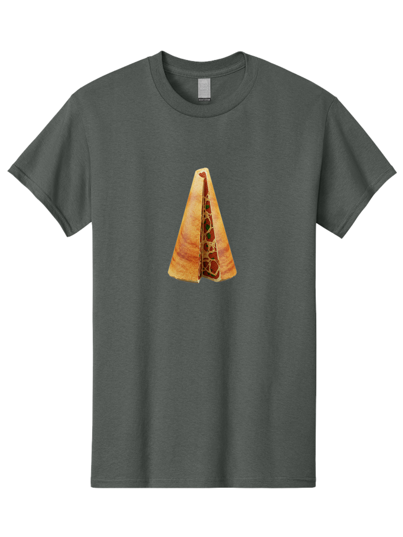 Pizza-Dosa Men'S Graphic Tee, 100% Cotton, Comfortable Casual Summer Wear, Machine Washable, Pizza Cone, Folded Pizza, Savory Snack, Melted Cheese, Tomato Sauce, Crispy Crust, Food Art, Culinary Creativity Bab204
