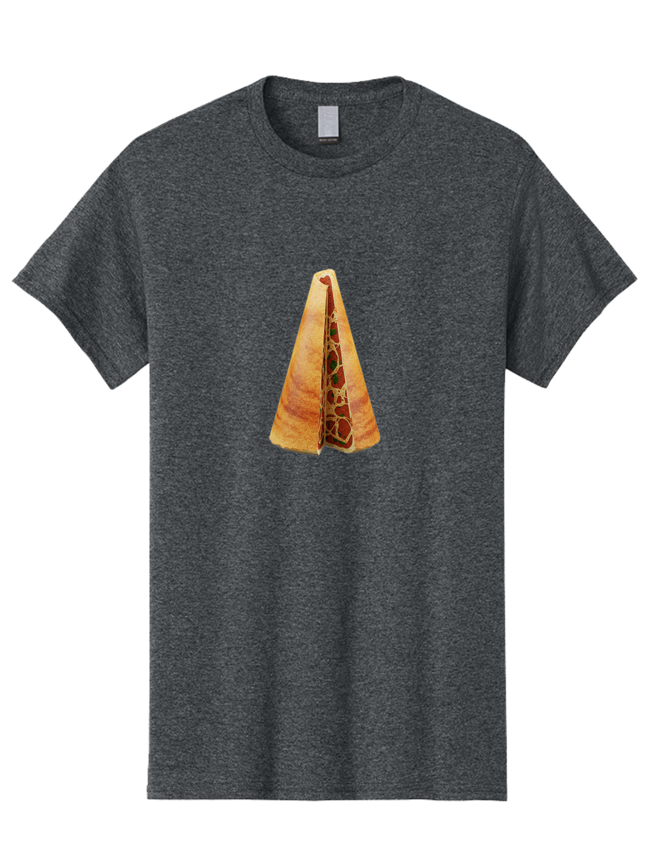 Pizza-Dosa Men'S Graphic Tee, 100% Cotton, Comfortable Casual Summer Wear, Machine Washable, Pizza Cone, Folded Pizza, Savory Snack, Melted Cheese, Tomato Sauce, Crispy Crust, Food Art, Culinary Creativity Bab204