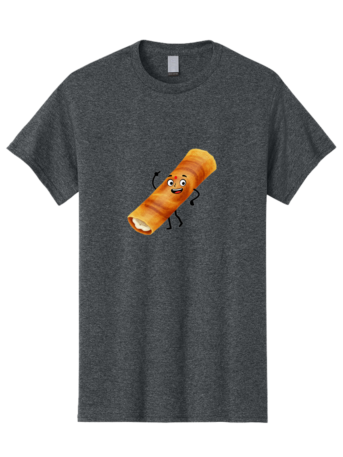 Plain-Dosa Men'S Graphic Tee, 100% Cotton, Comfortable Casual Summer Wear, Machine Washable, Cartoon Paan Masala, Indian Street Food, Delicious Treats, Crunchy Texture, Happy Face, Bindi, Mouth-Watering, Tasty Snack, Paan Delight Bab206