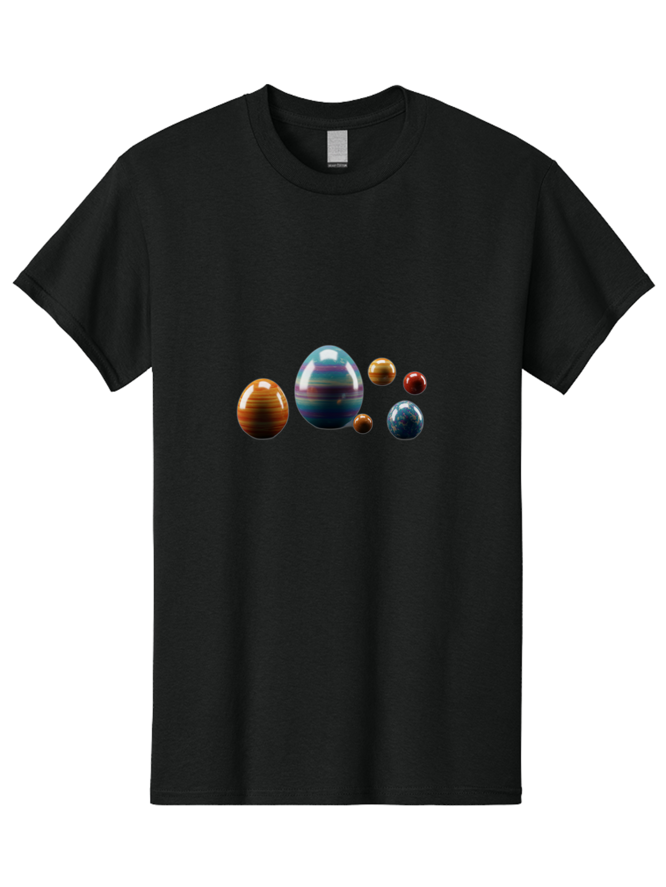 Planets Men'S Graphic Tee, 100% Cotton, Comfortable Casual Summer Wear, Machine Washable, Planets In Space, Colorful Spheres, Shiny Orbs, Celestial Bodies, Astronomy, Solar System, Vibrant Colors, Galactic Scenery, Space Exploration Bab207