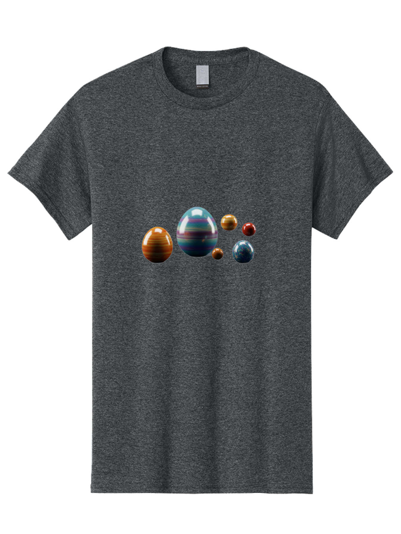 Planets Men'S Graphic Tee, 100% Cotton, Comfortable Casual Summer Wear, Machine Washable, Planets In Space, Colorful Spheres, Shiny Orbs, Celestial Bodies, Astronomy, Solar System, Vibrant Colors, Galactic Scenery, Space Exploration Bab207