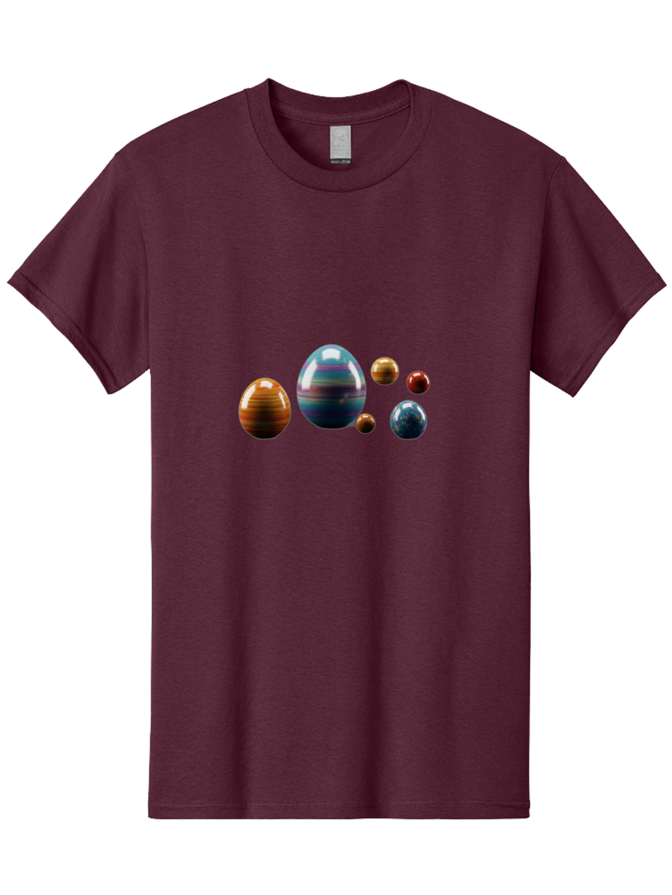 Planets Men'S Graphic Tee, 100% Cotton, Comfortable Casual Summer Wear, Machine Washable, Planets In Space, Colorful Spheres, Shiny Orbs, Celestial Bodies, Astronomy, Solar System, Vibrant Colors, Galactic Scenery, Space Exploration Bab207