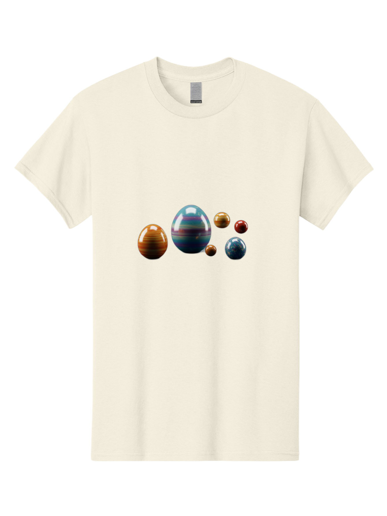 Planets Men'S Graphic Tee, 100% Cotton, Comfortable Casual Summer Wear, Machine Washable, Planets In Space, Colorful Spheres, Shiny Orbs, Celestial Bodies, Astronomy, Solar System, Vibrant Colors, Galactic Scenery, Space Exploration Bab207
