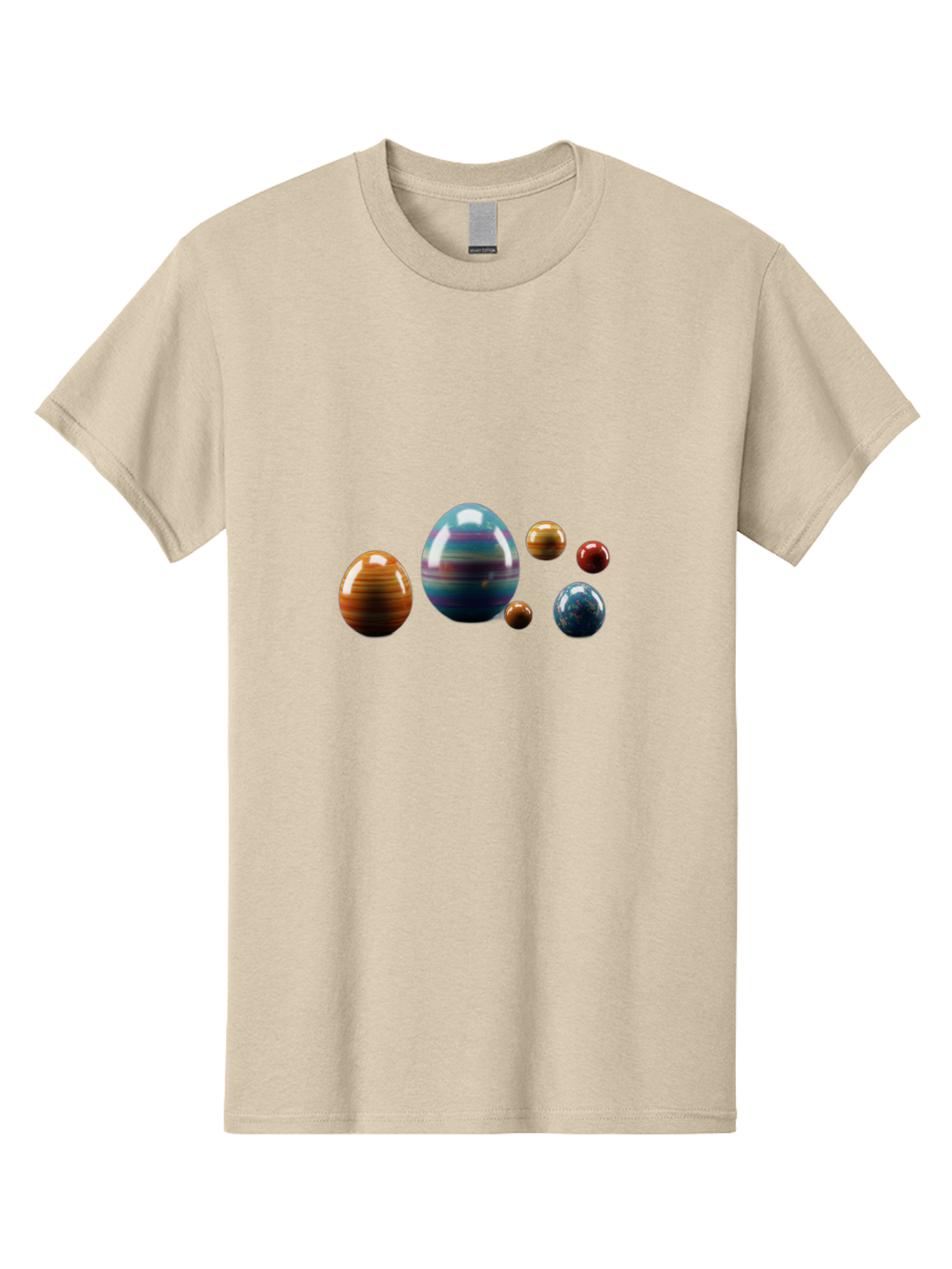 Planets Men'S Graphic Tee, 100% Cotton, Comfortable Casual Summer Wear, Machine Washable, Planets In Space, Colorful Spheres, Shiny Orbs, Celestial Bodies, Astronomy, Solar System, Vibrant Colors, Galactic Scenery, Space Exploration Bab207