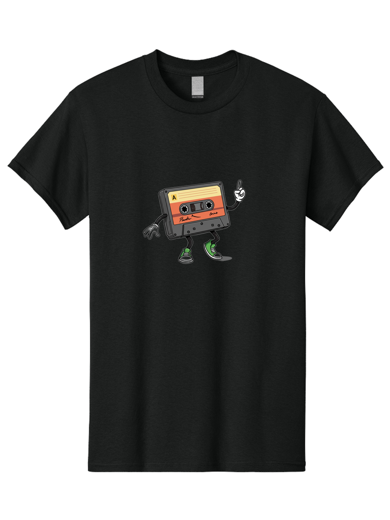 Plastic Men'S Graphic Tee, 100% Cotton, Comfortable Casual Summer Wear, Machine Washable, Mix Tape With Legs And Sneakers, Cassette Tape Character, Retro Music, Nostalgic Vibe, Funky Cartoon Style, Hip Hop Culture, Mixtape, 80S Music, Bab208
