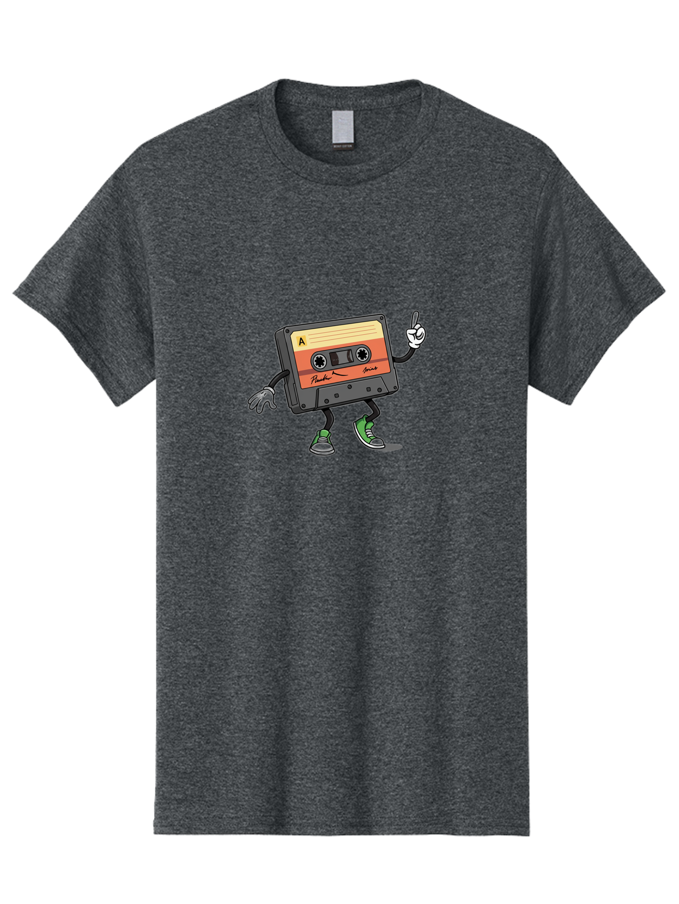 Plastic Men'S Graphic Tee, 100% Cotton, Comfortable Casual Summer Wear, Machine Washable, Mix Tape With Legs And Sneakers, Cassette Tape Character, Retro Music, Nostalgic Vibe, Funky Cartoon Style, Hip Hop Culture, Mixtape, 80S Music, Bab208